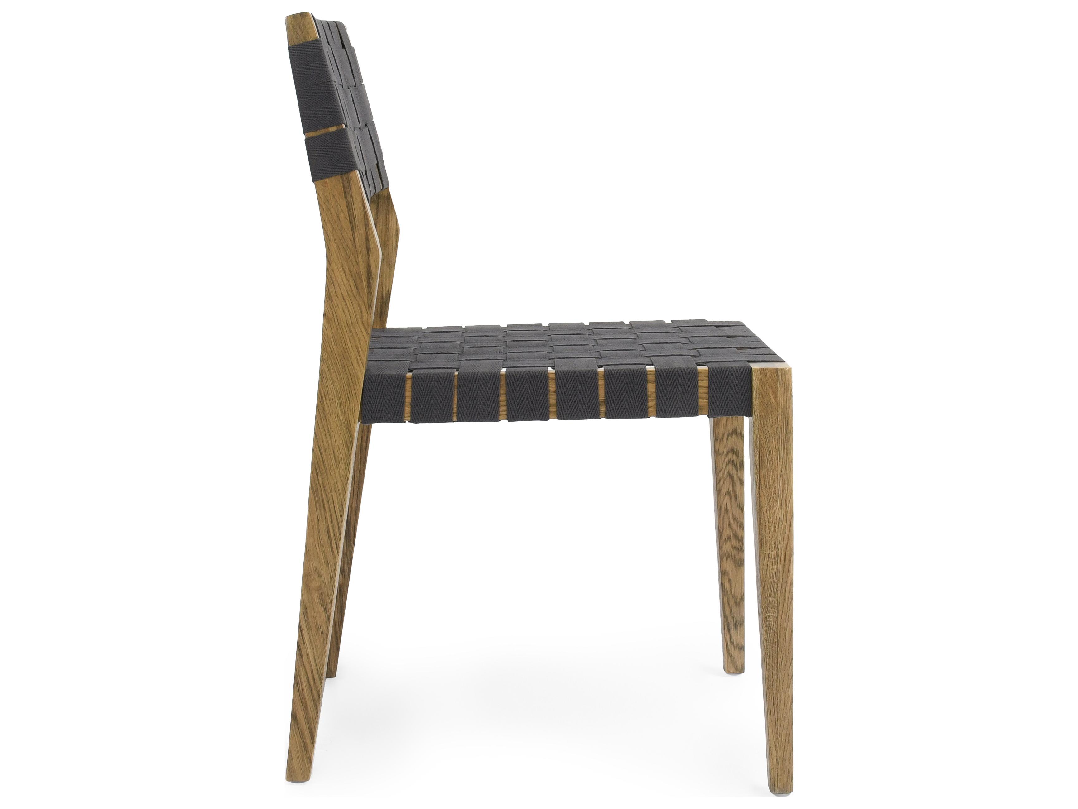 Classic Home Orlando Oak Wood Brown Upholstered Armless Dining Chair Set of 2