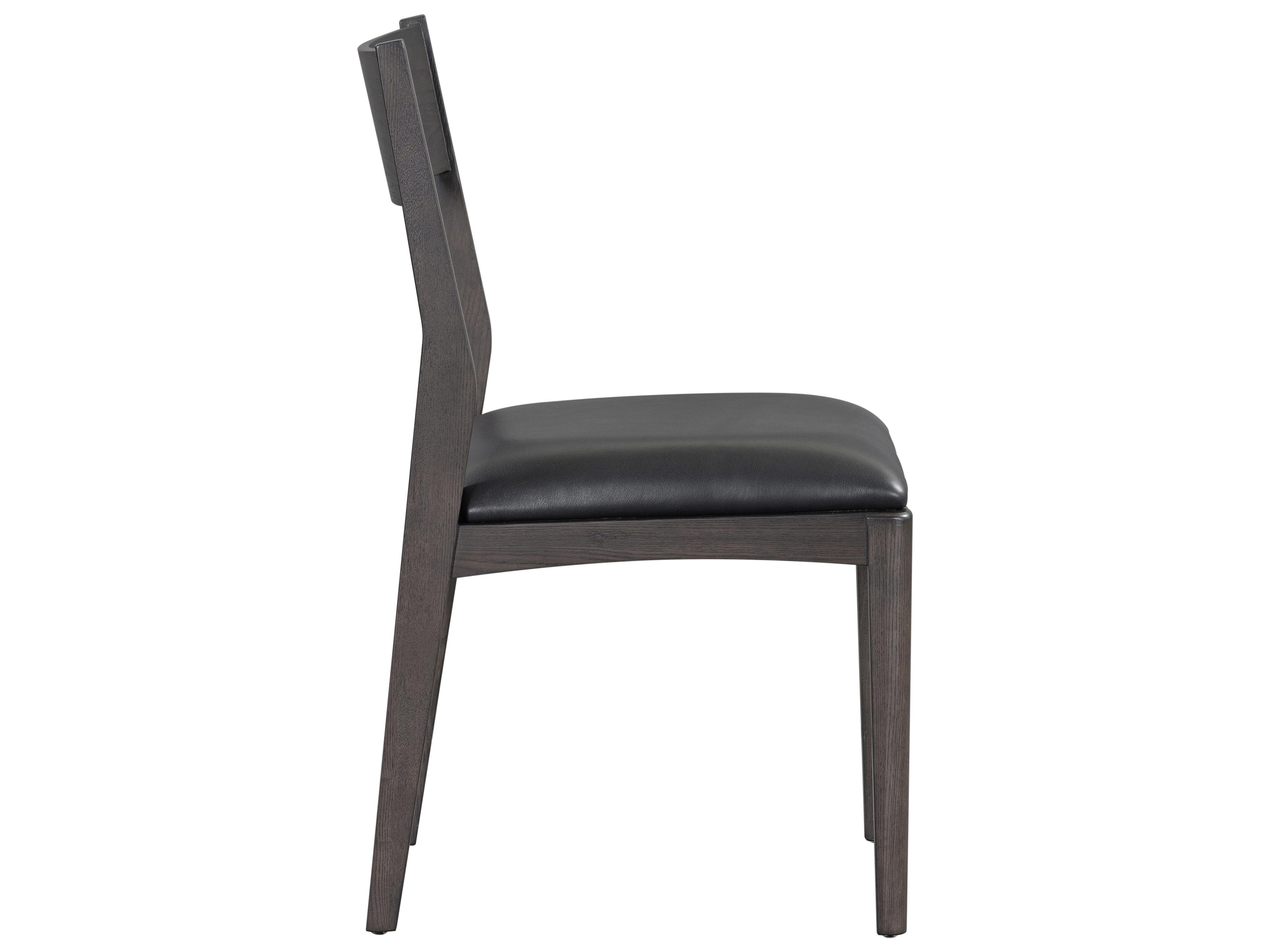 Classic Home Rooney Ash Wood Gray Leather Armless Dining Chair