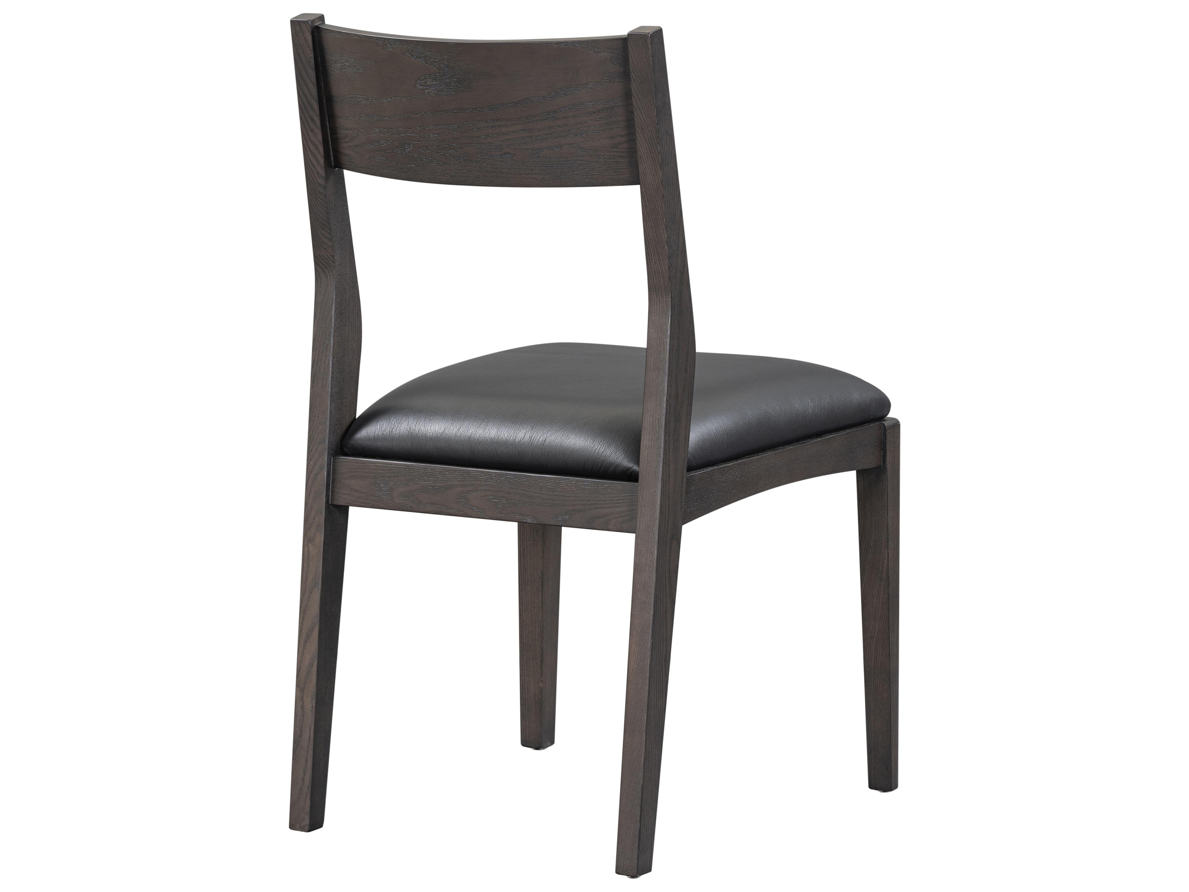 Classic Home Rooney Ash Wood Gray Leather Armless Dining Chair