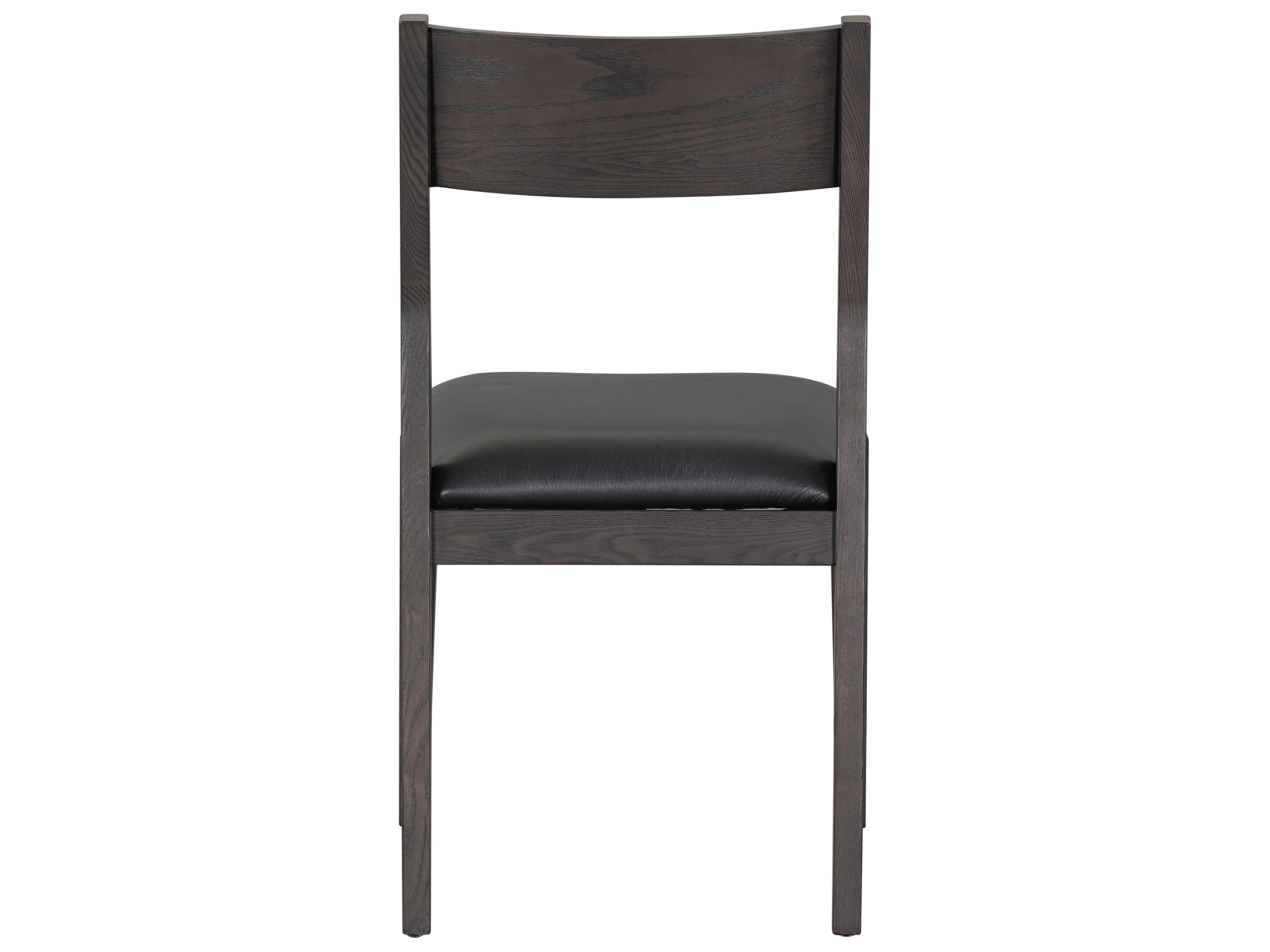 Classic Home Rooney Ash Wood Gray Leather Armless Dining Chair