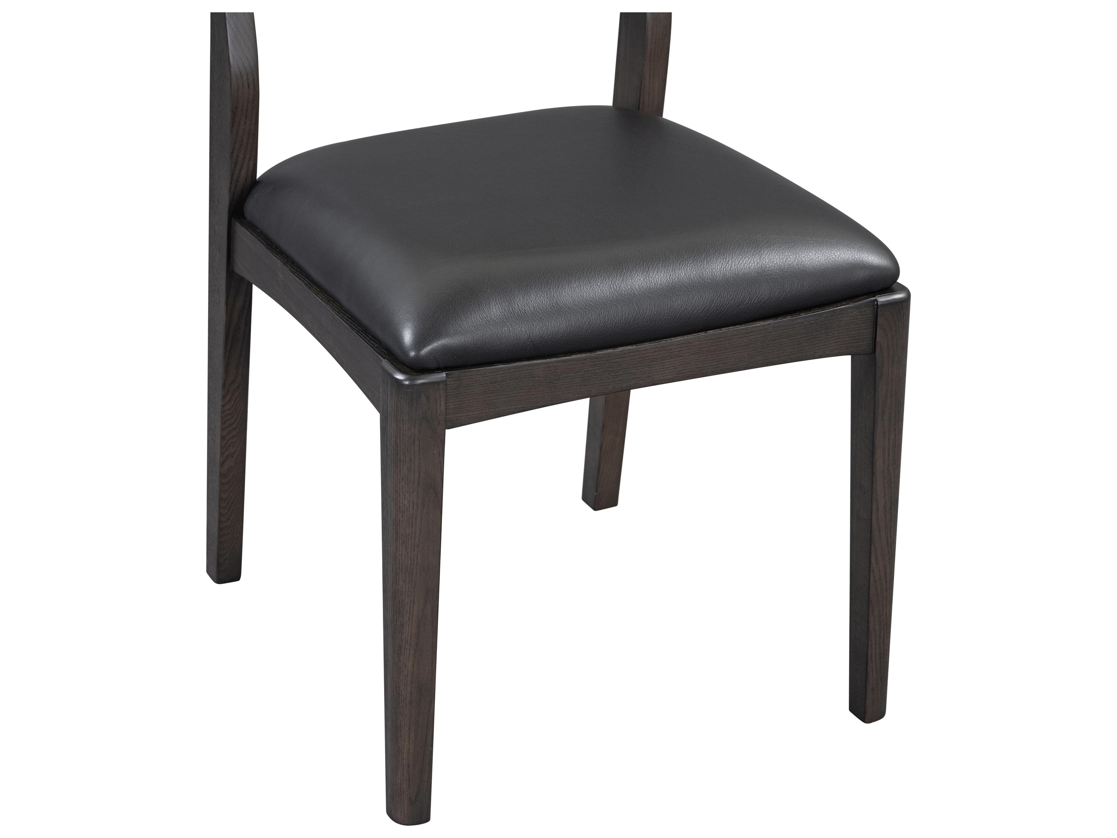 Classic Home Rooney Ash Wood Gray Leather Armless Dining Chair