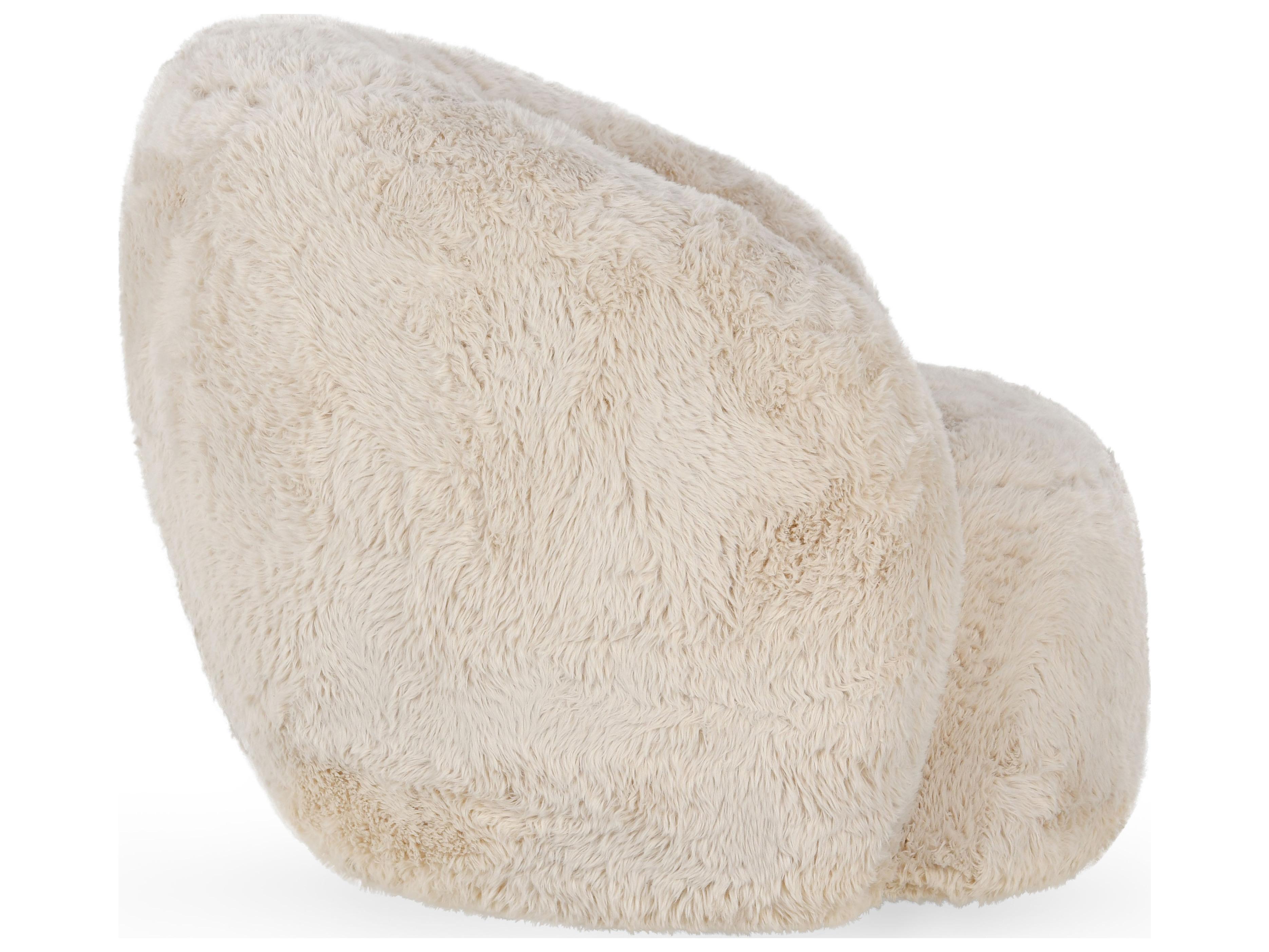 Classic Home Adley Cream Fur Accent Chair