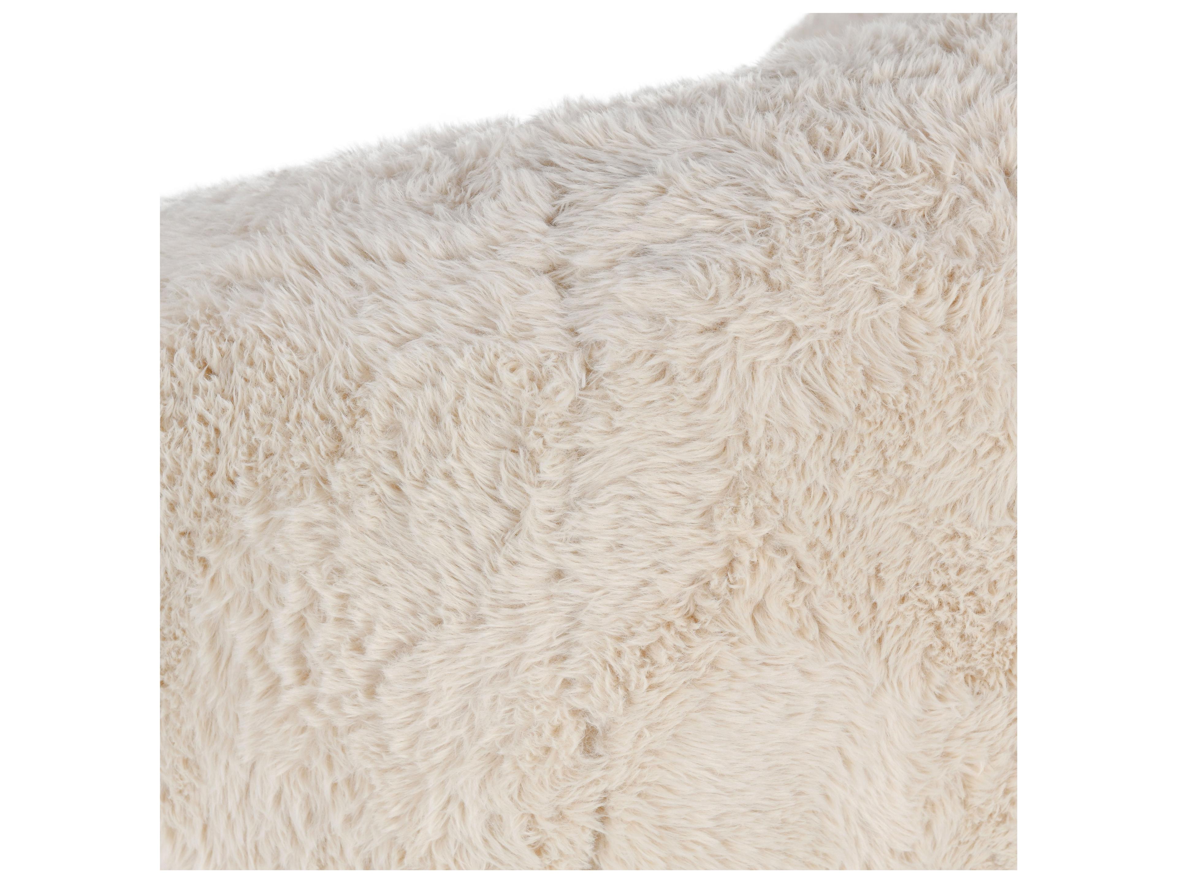 Classic Home Adley Cream Fur Accent Chair