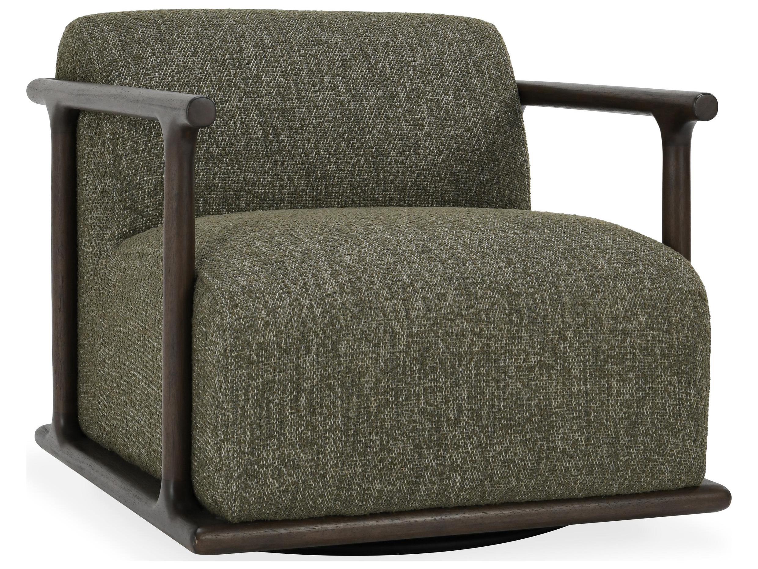 Classic Home Lucia Swivel Brown Accent Chair