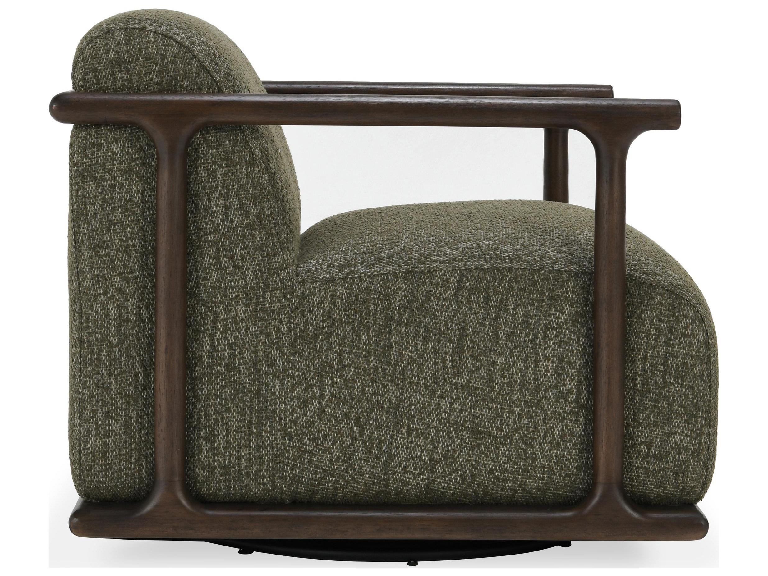 Classic Home Lucia Swivel Brown Accent Chair