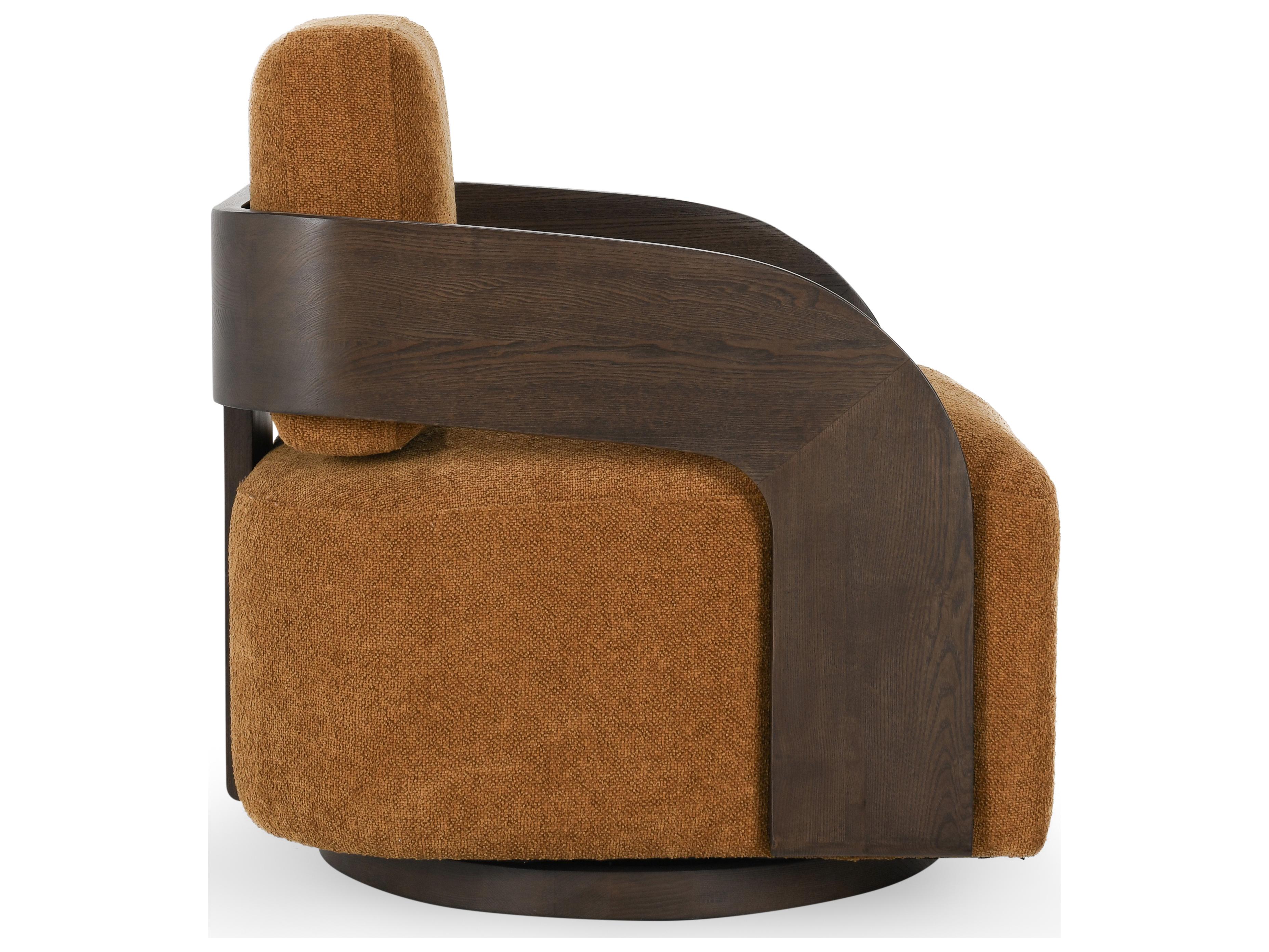 Classic Home Toscana Swivel Brown Accent Chair