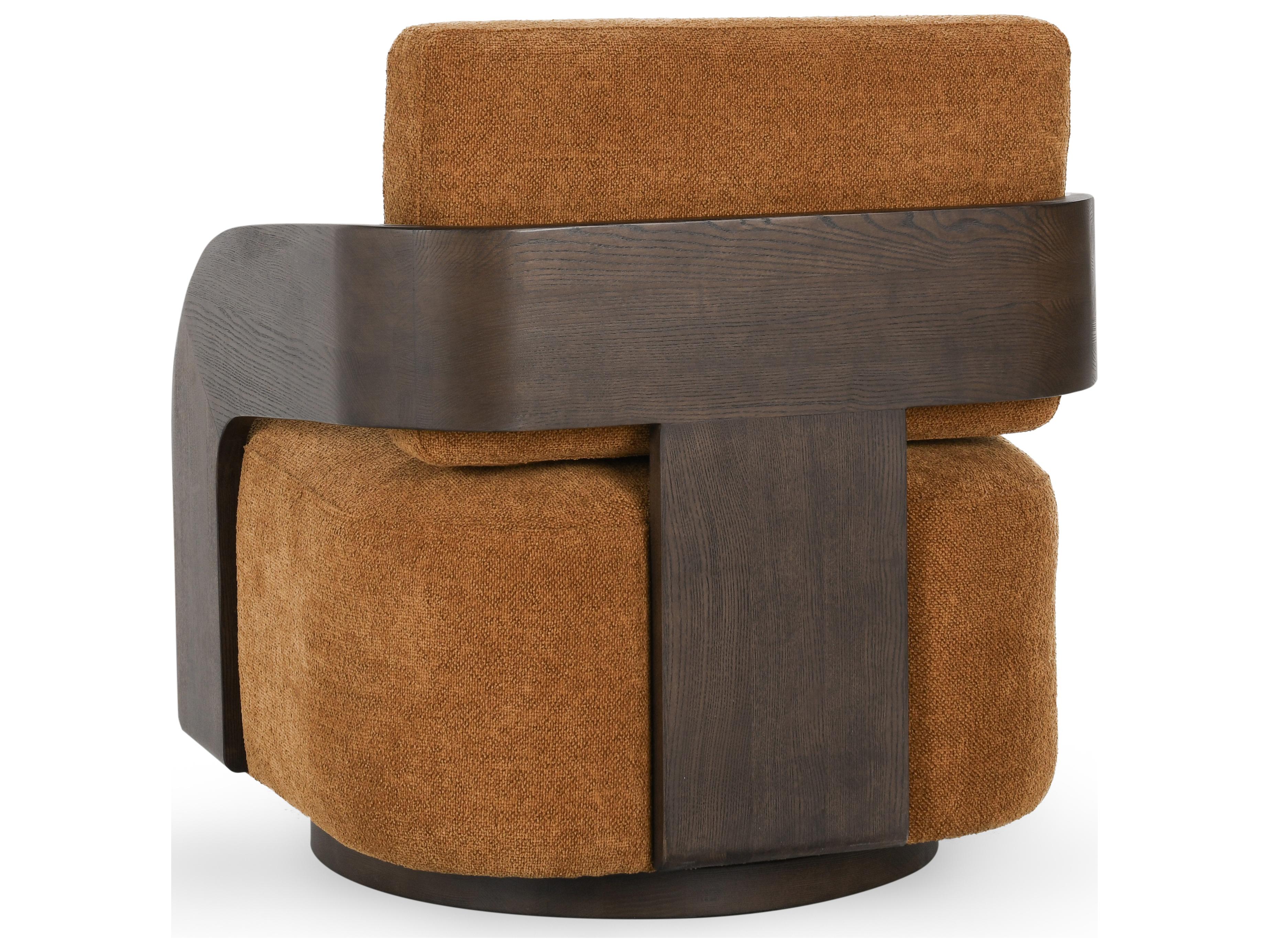 Classic Home Toscana Swivel Brown Accent Chair