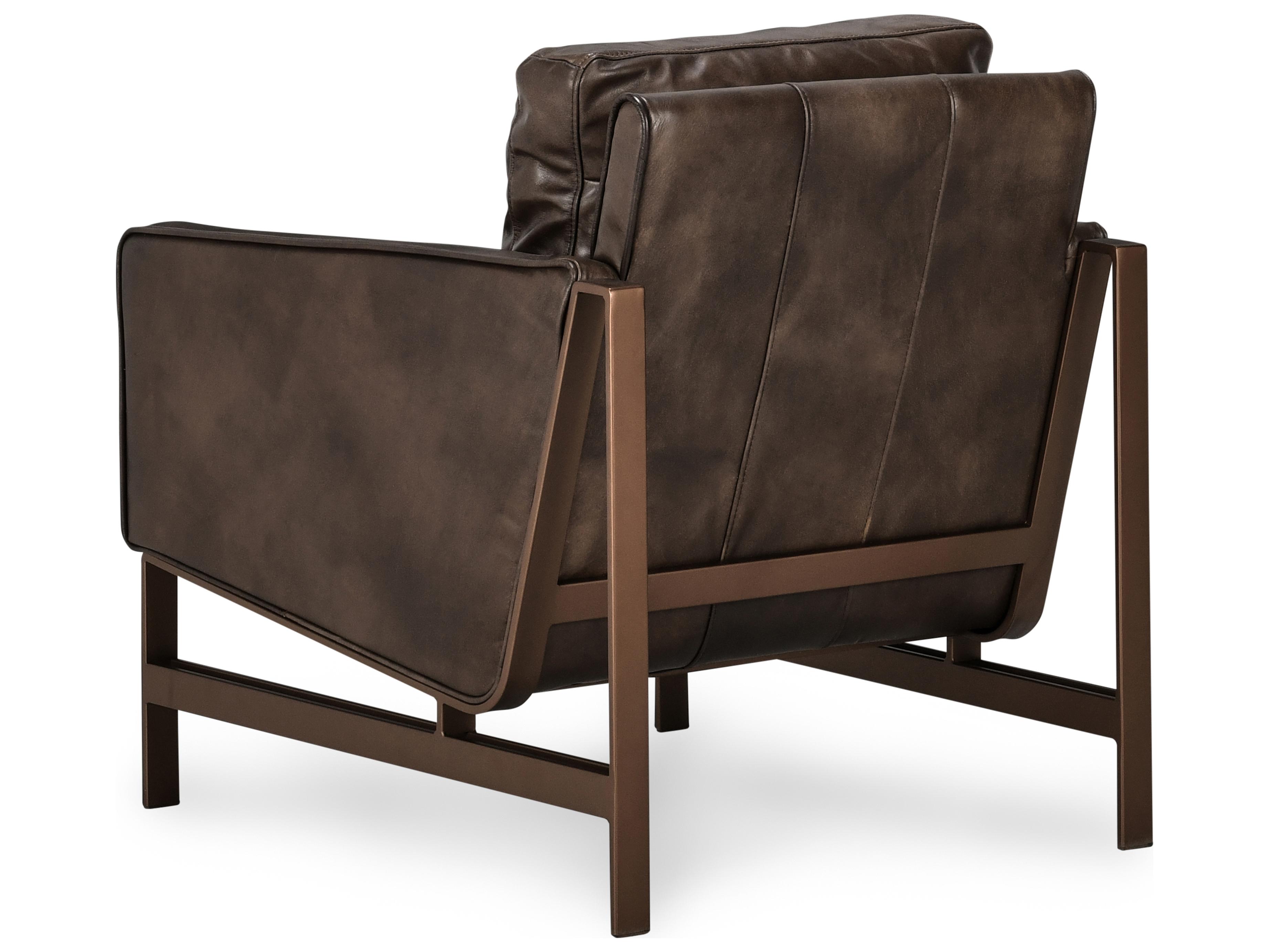 Classic Home Chazzie Bronze Leather Club Chair