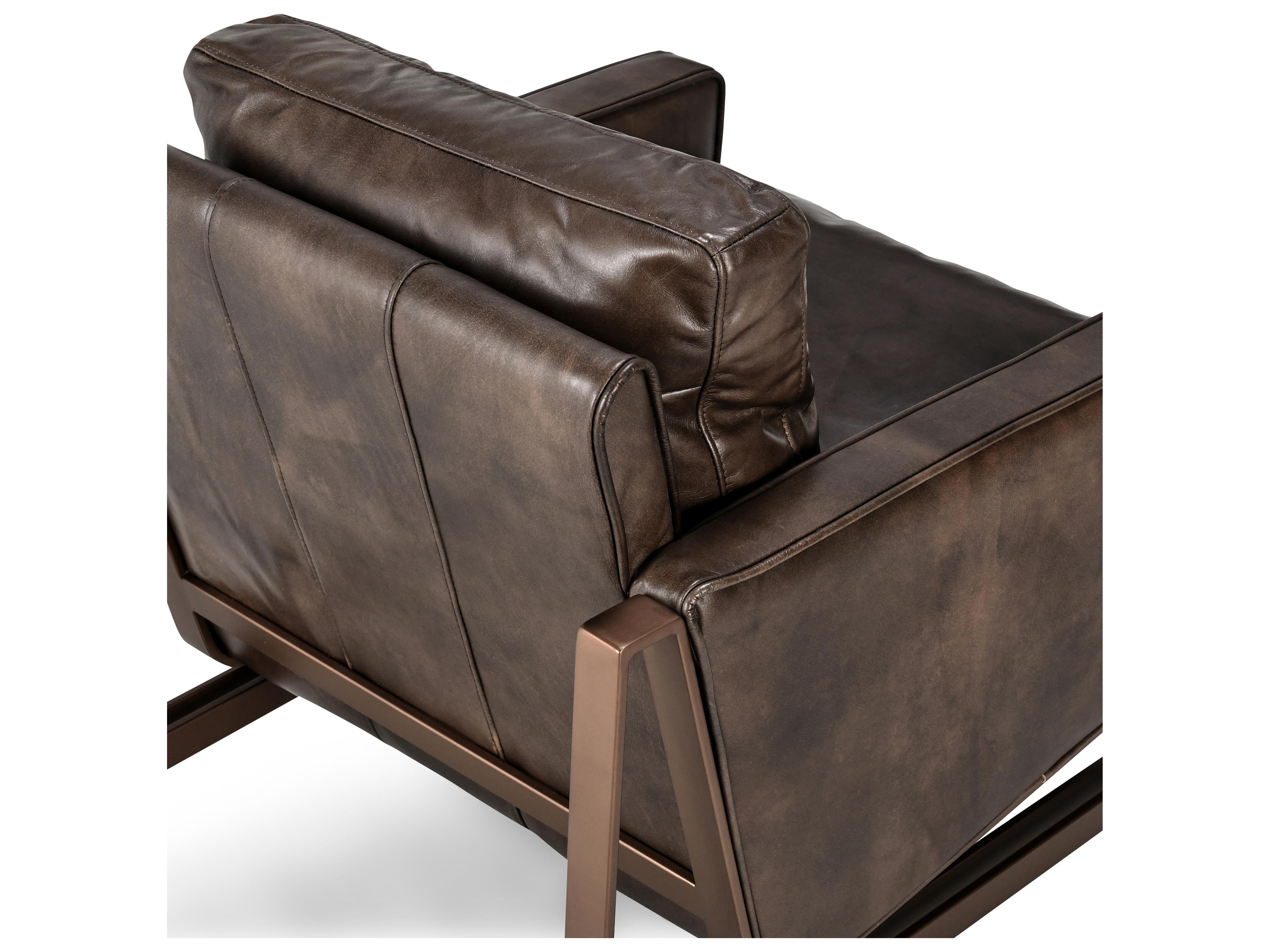 Classic Home Chazzie Bronze Leather Club Chair