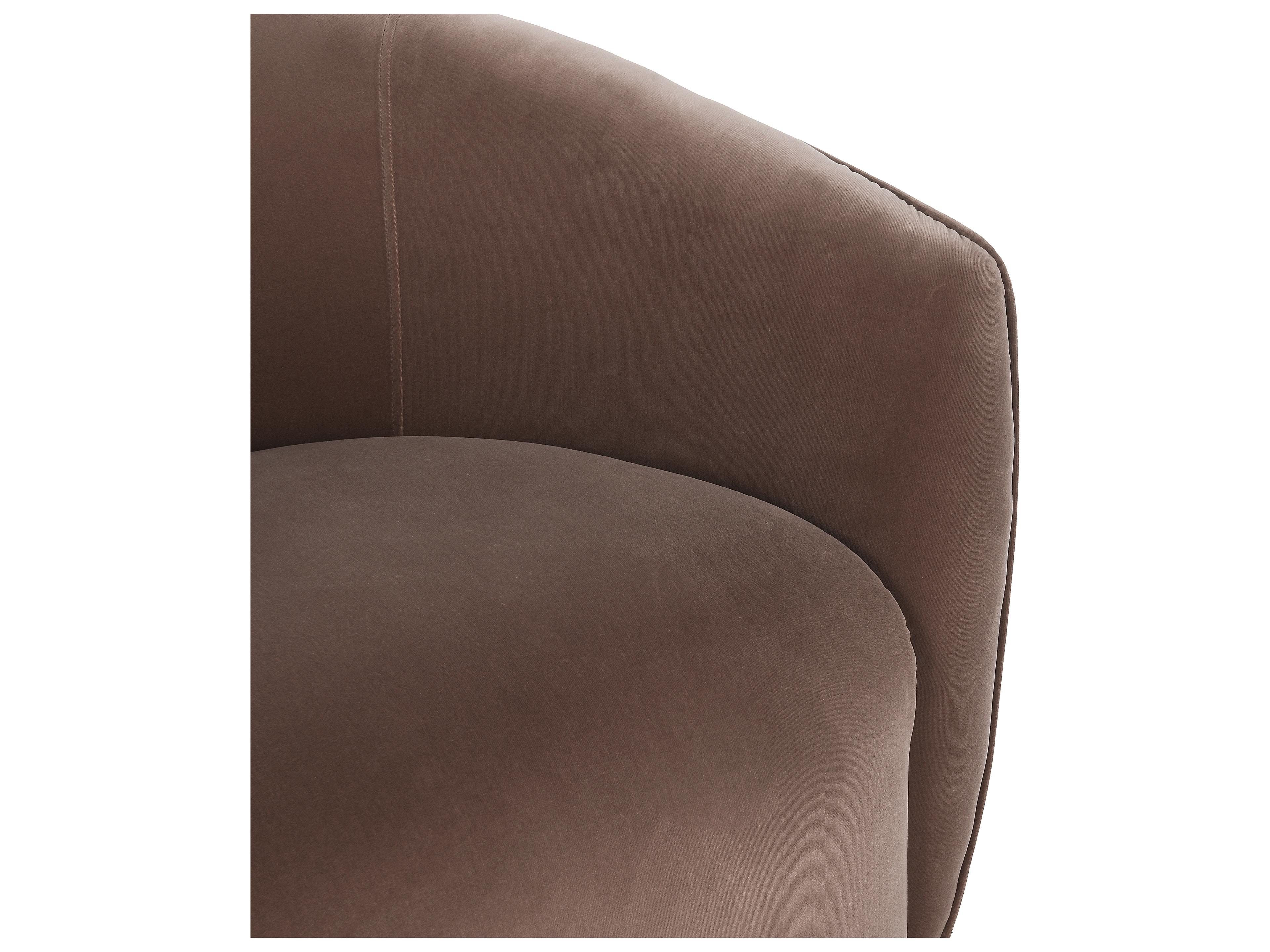 Classic Home Harper Swivel Brown Accent Chair