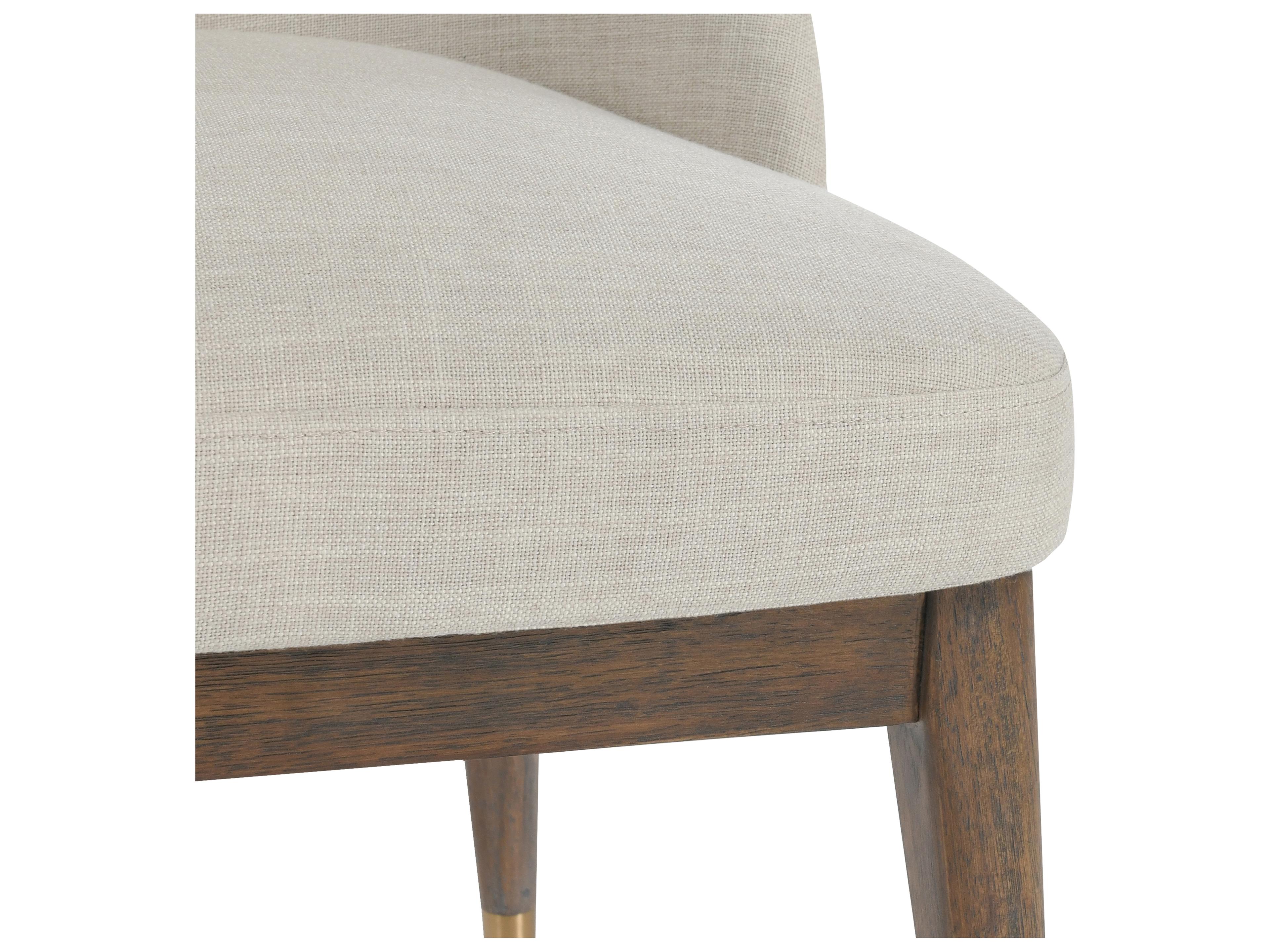 Classic Home Triss Rubberwood Beige Upholstered Armless Dining Chair