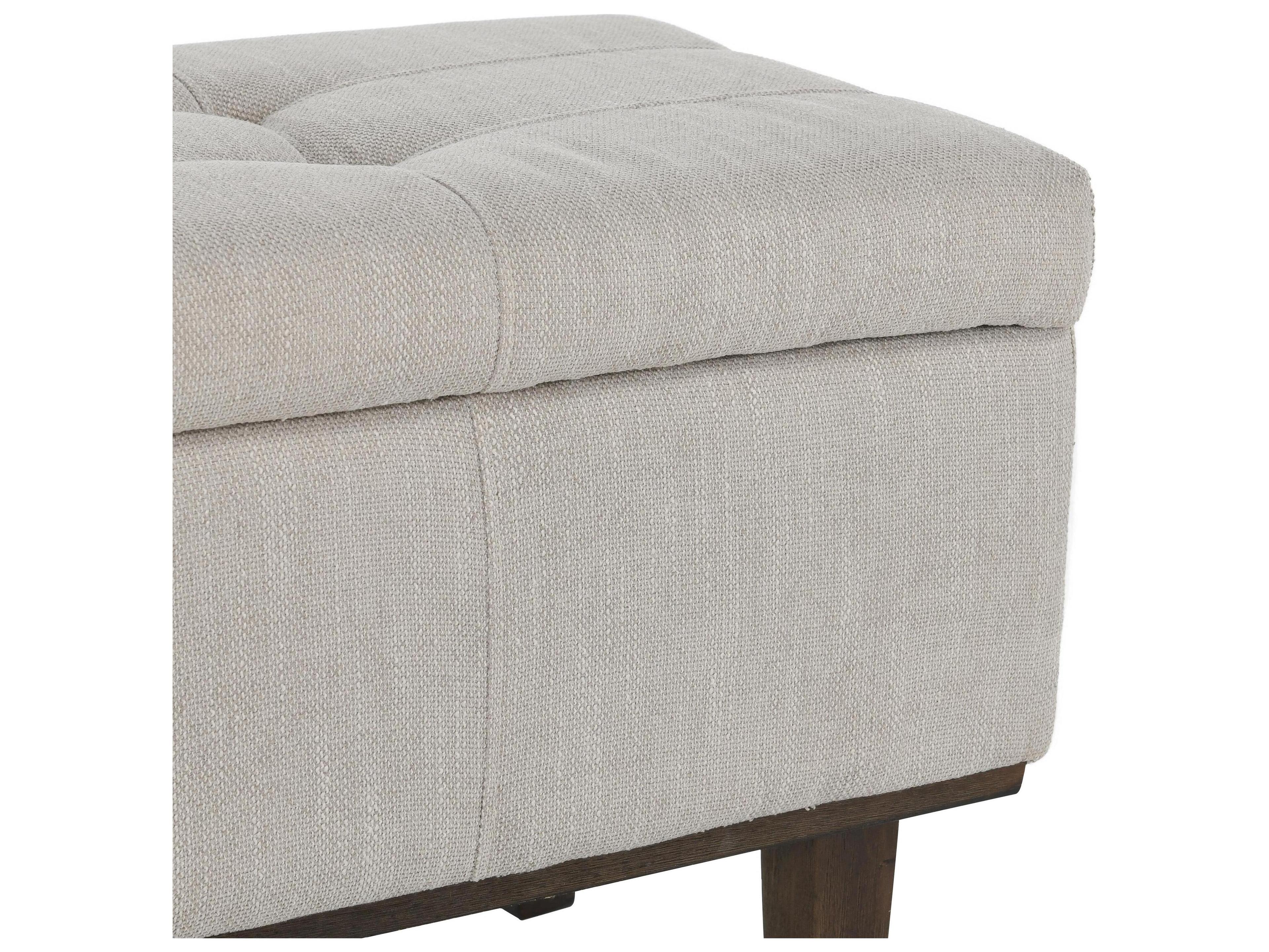 Classic Home Louise Light Beige Black Upholstered Accent Bench