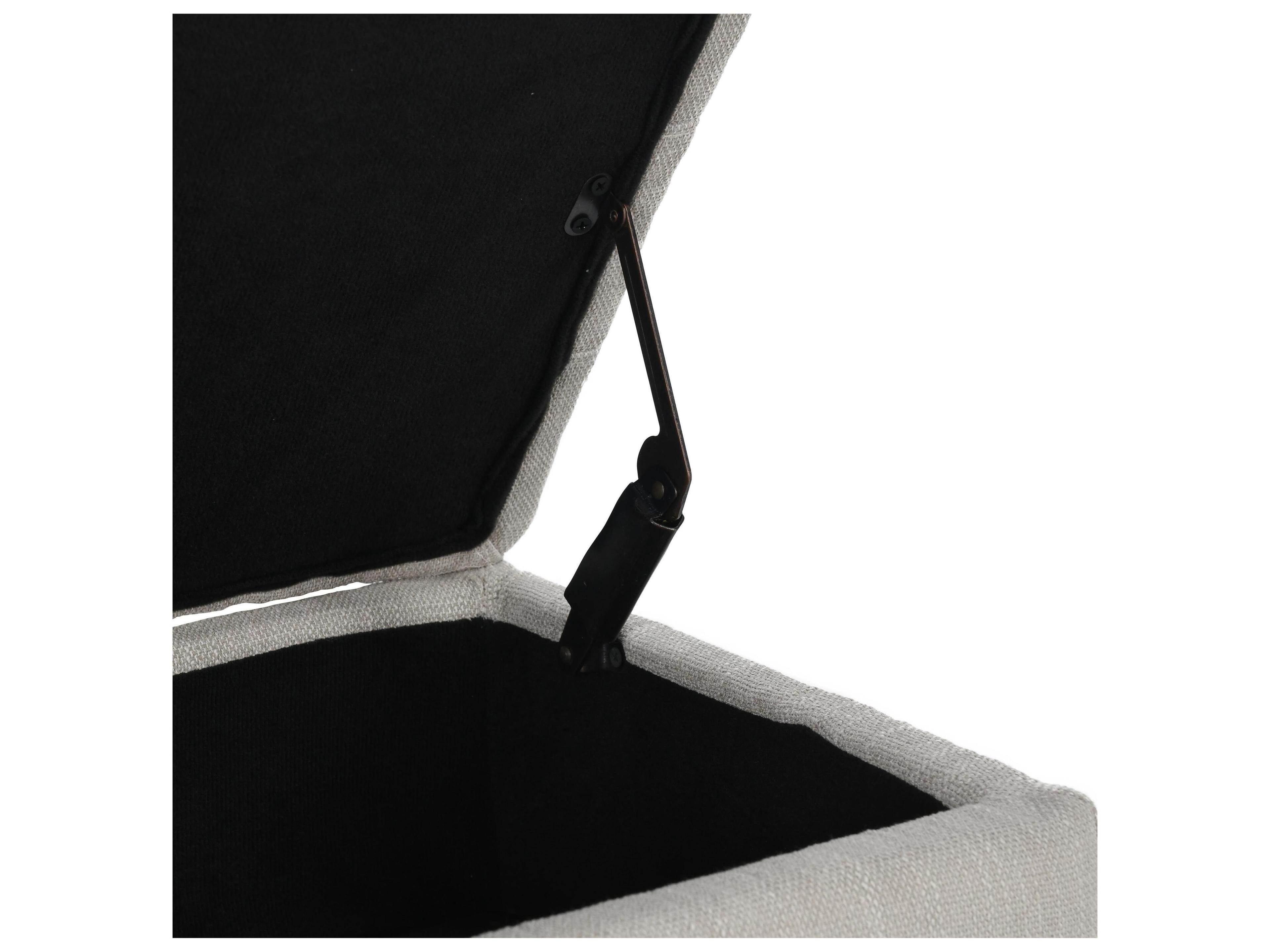 Classic Home Louise Light Beige Black Upholstered Accent Bench