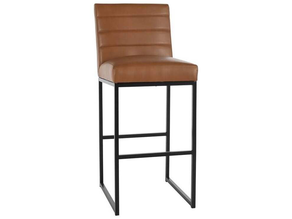 Classic Home Seville Cognac Leather Bar Stool