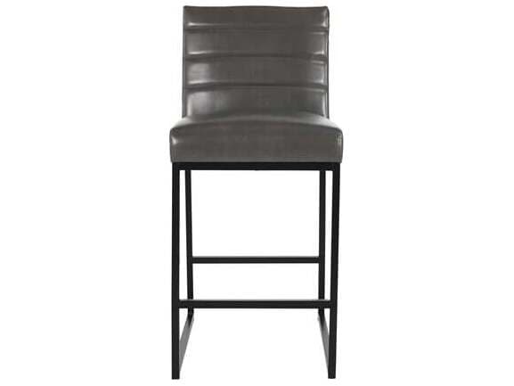 Classic Home Seville Dark Gray Leather Bar Stool