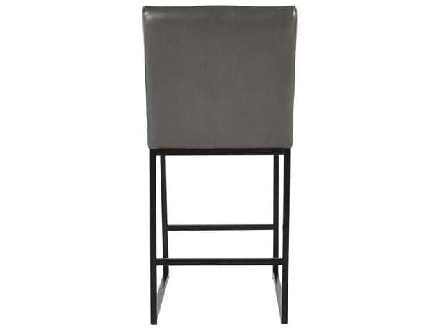 Classic Home Seville Dark Gray Leather Bar Stool