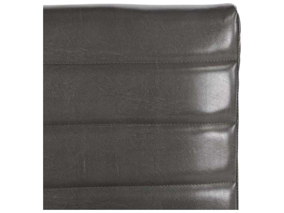 Classic Home Seville Dark Gray Leather Bar Stool