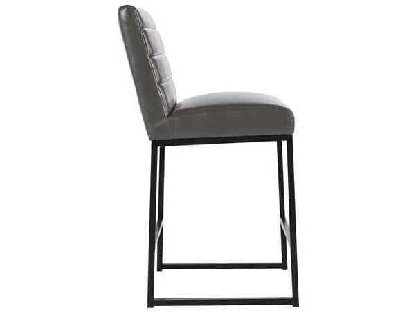 Classic Home Seville Dark Gray Leather Bar Stool