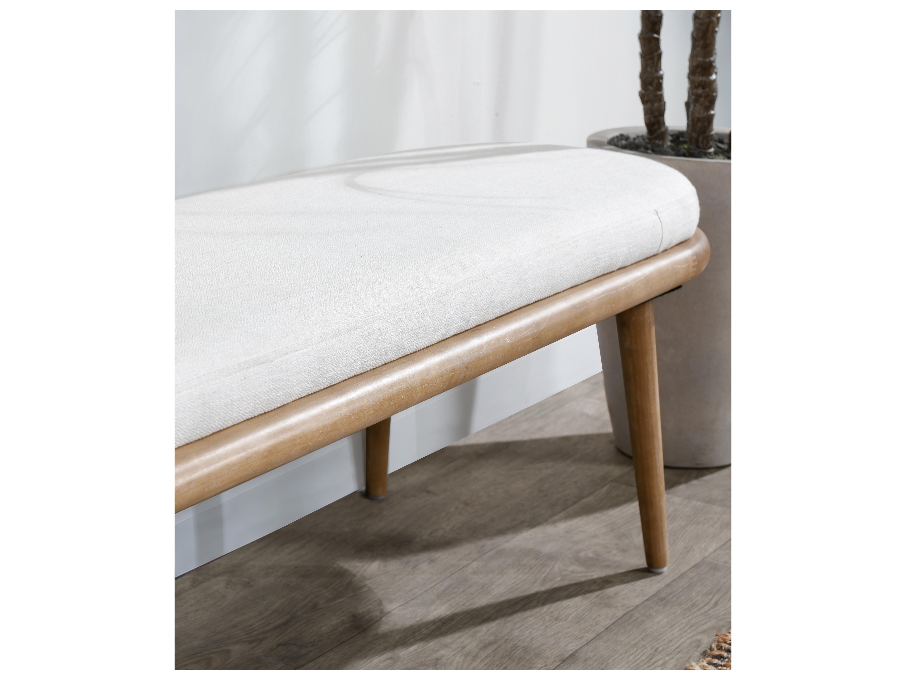 Classic Home Echo Rectangular Fabric Beige Console Table