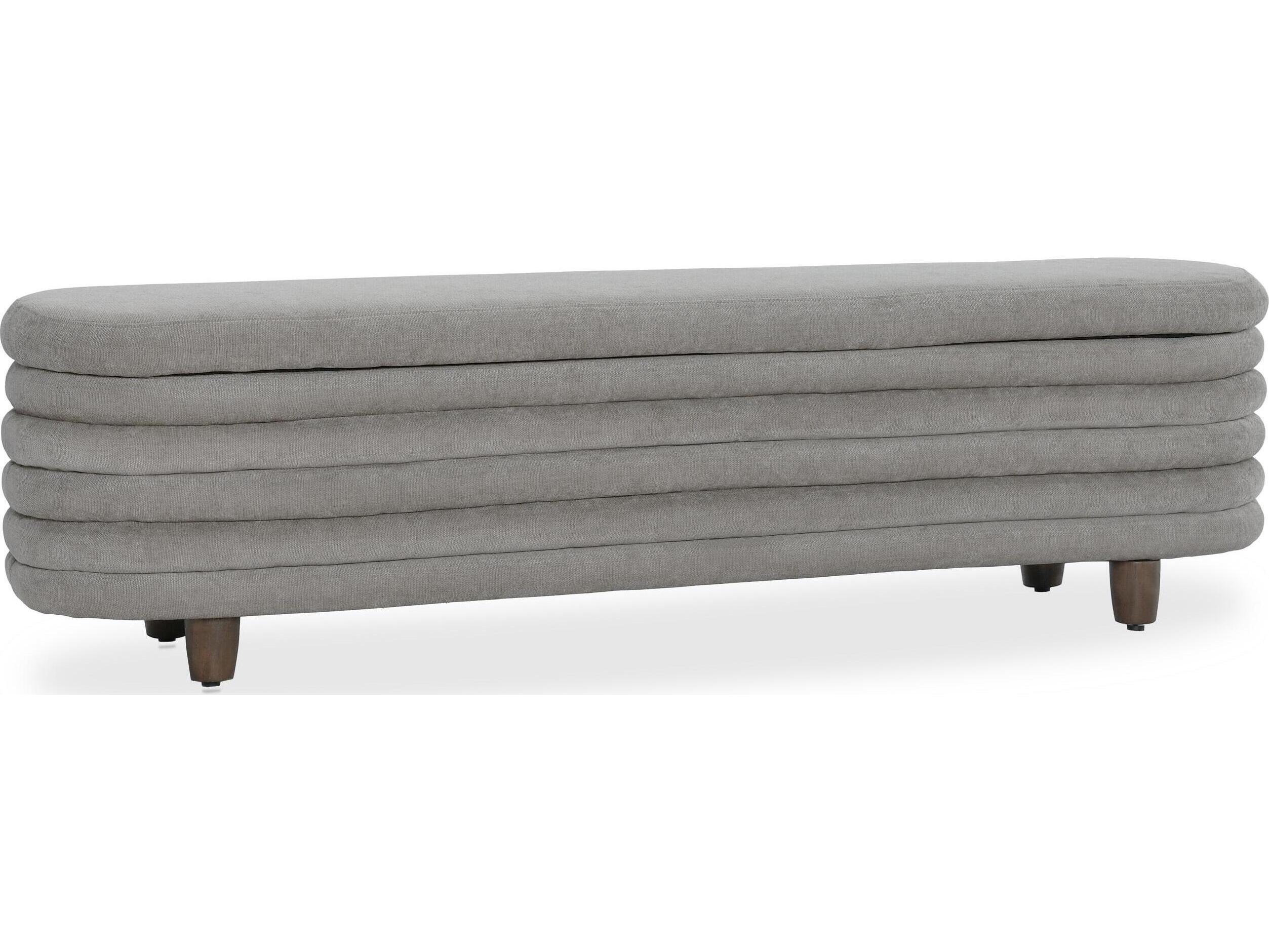 Classic Home Anders Gray Upholstered Accent Bench