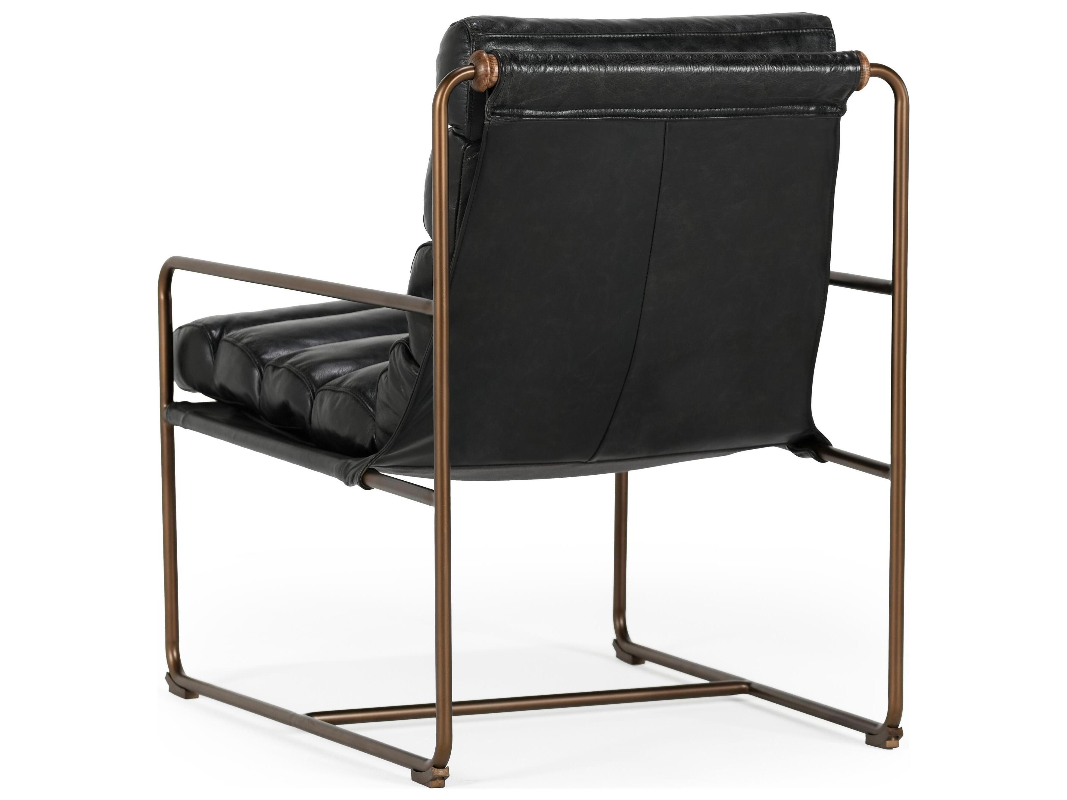 Classic Home Argo Black Leather Accent Chair