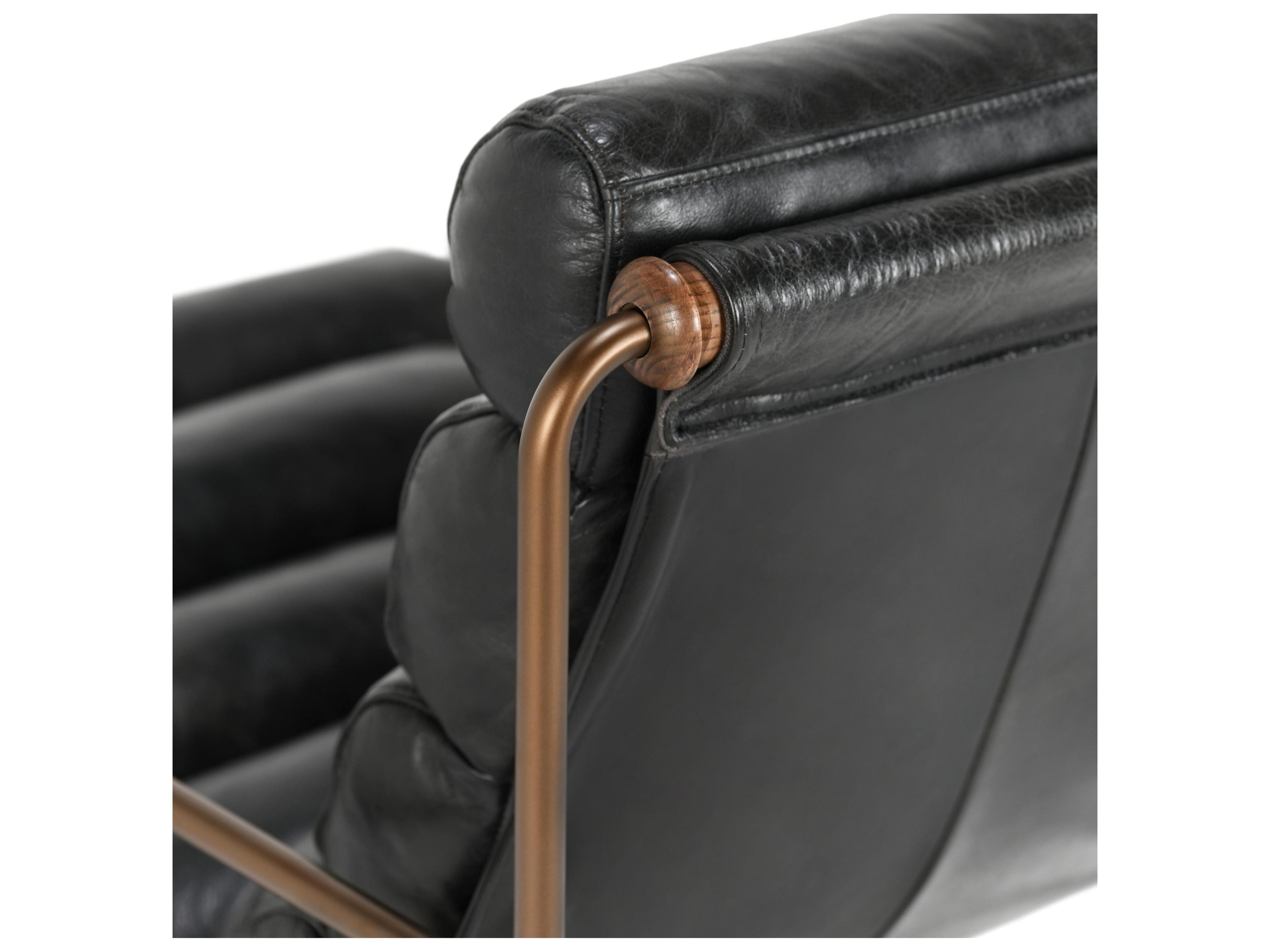 Classic Home Argo Black Leather Accent Chair