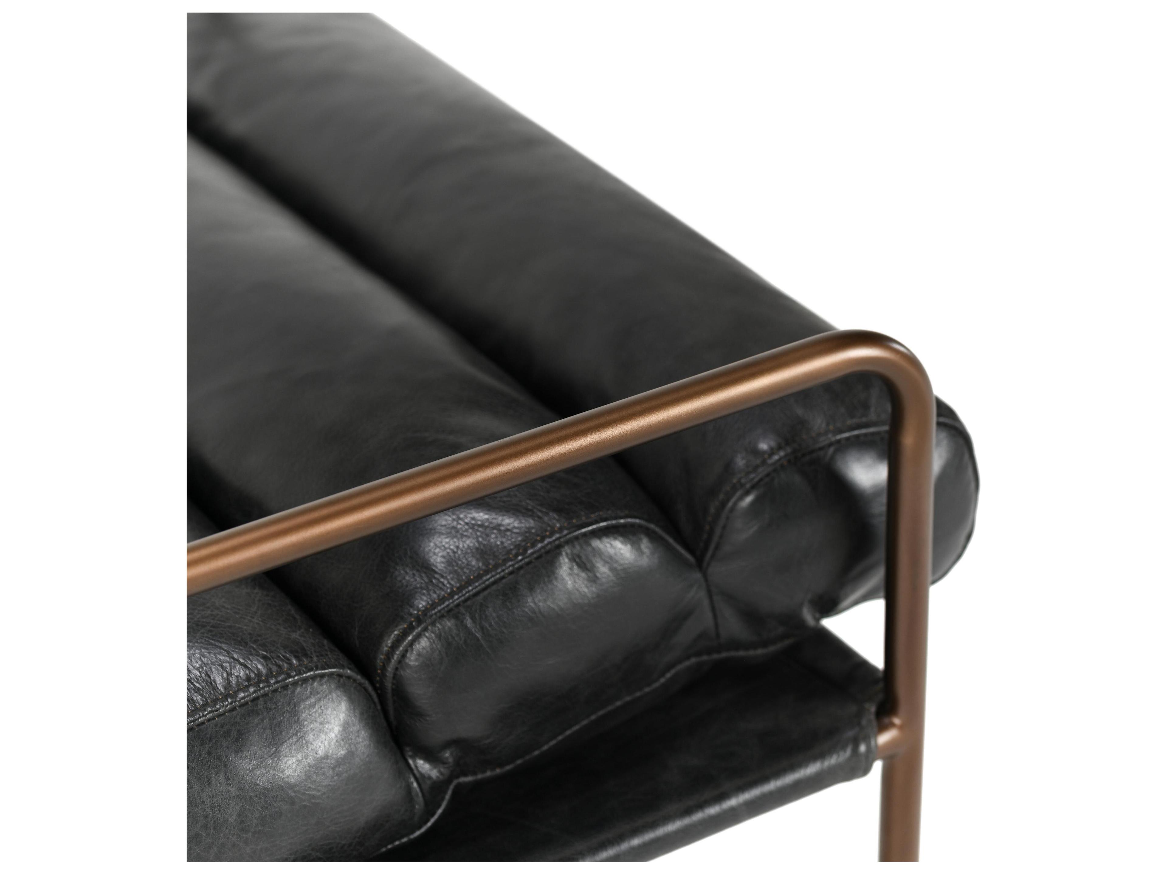 Classic Home Argo Black Leather Accent Chair