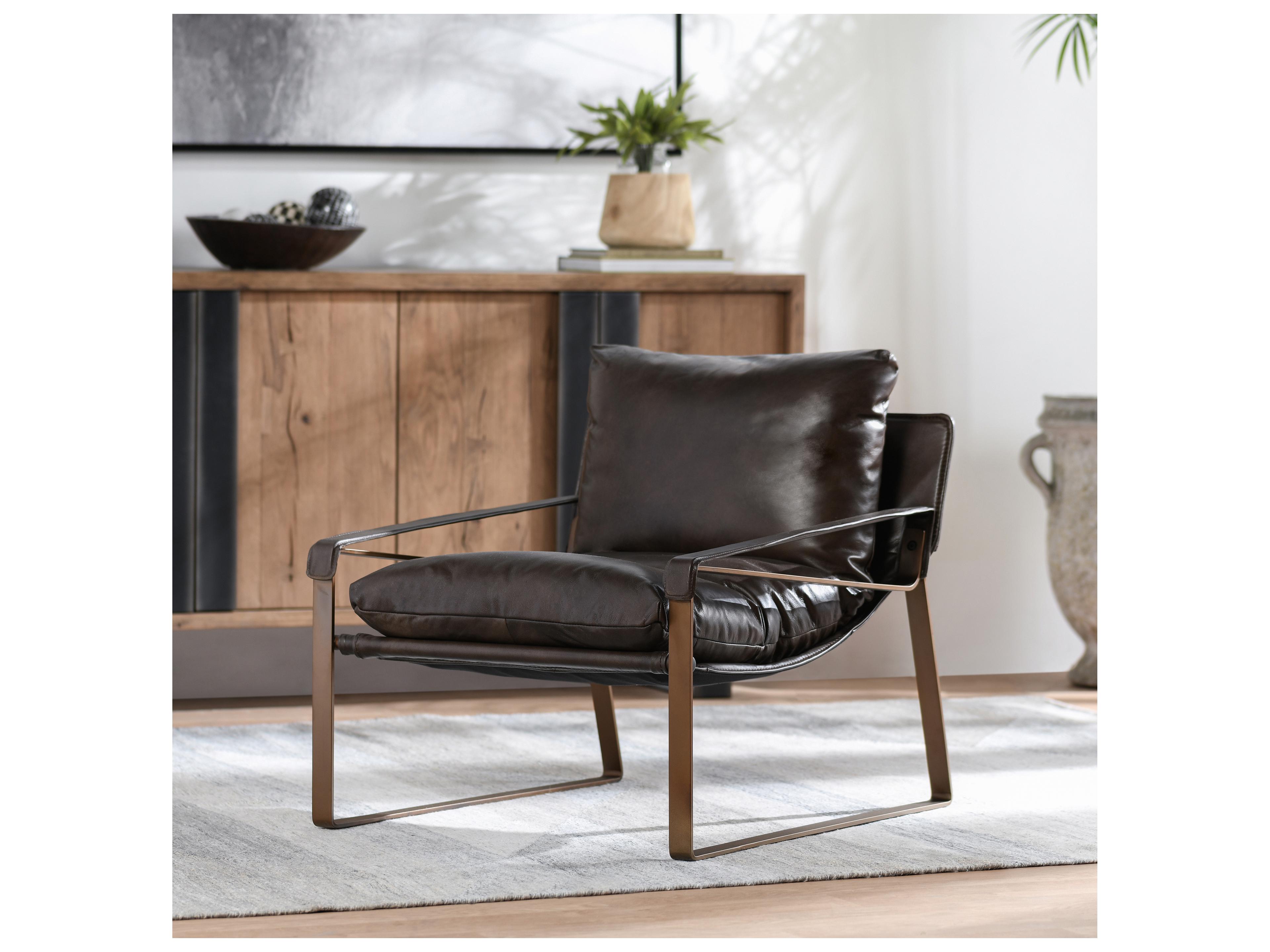 Classic Home Morgan Bronze Leather Accent Chair