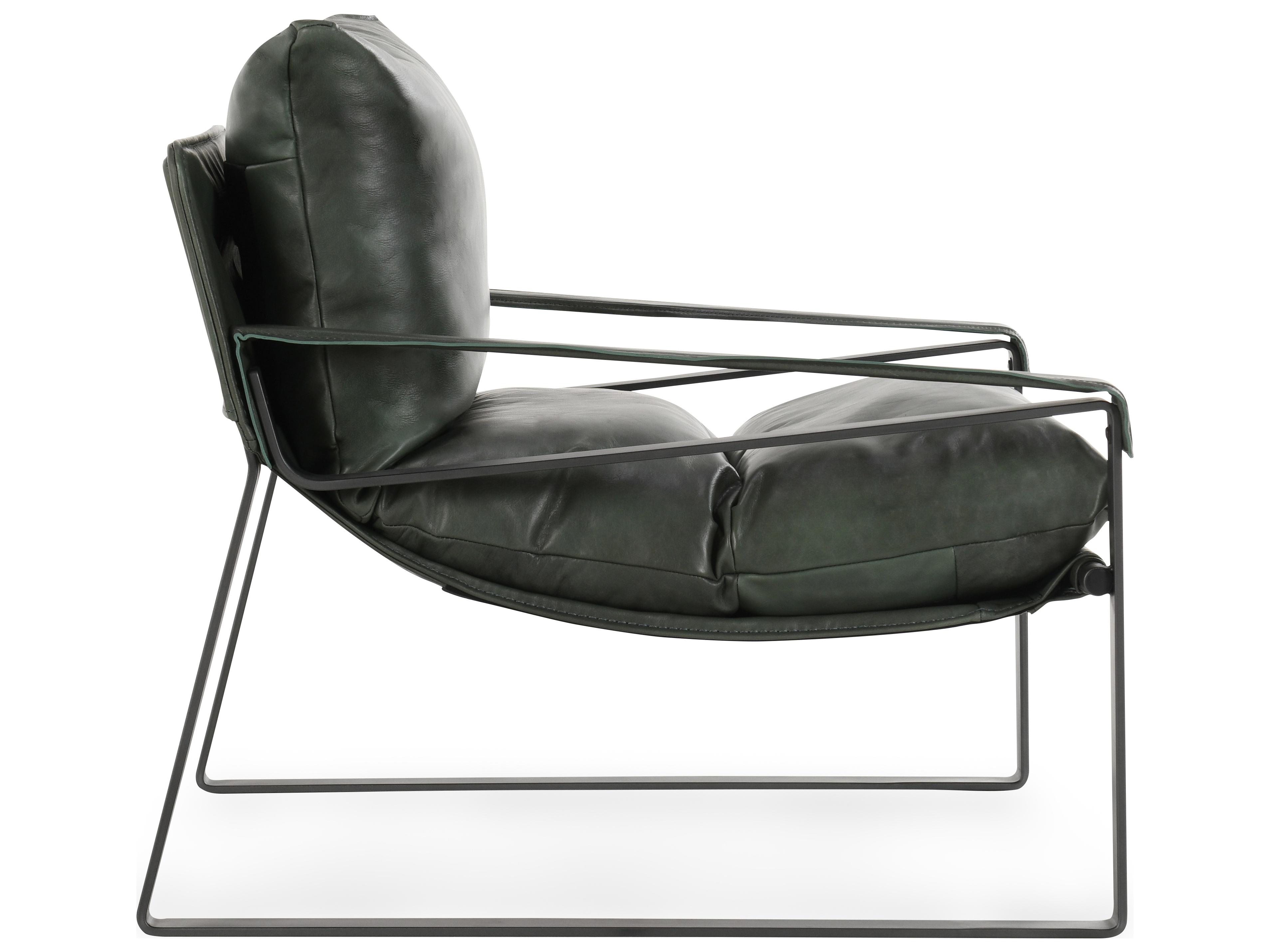 Classic Home Morgan Green Leather Accent Chair