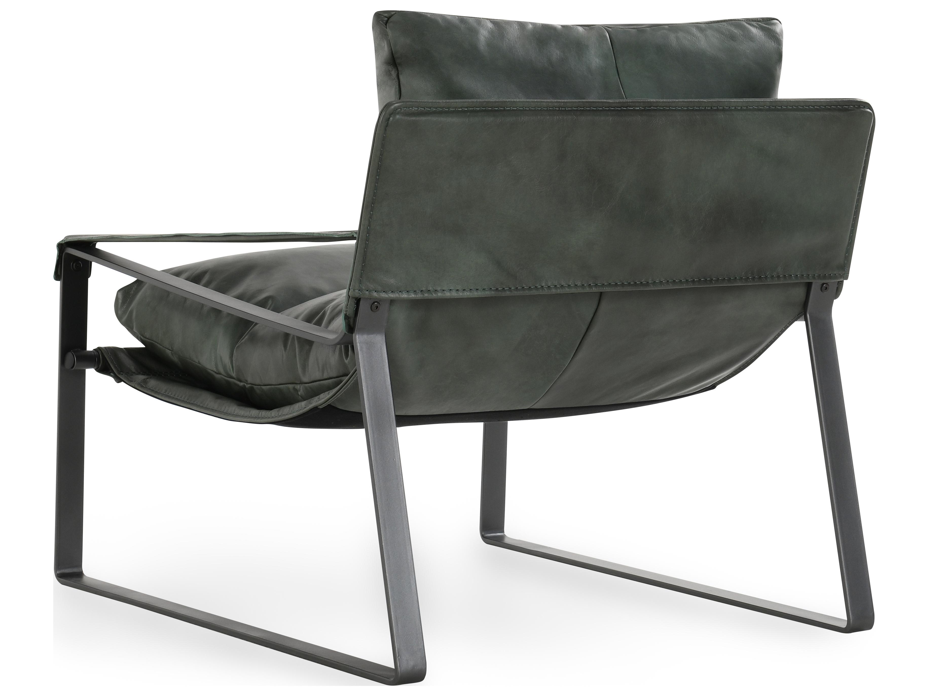 Classic Home Morgan Green Leather Accent Chair