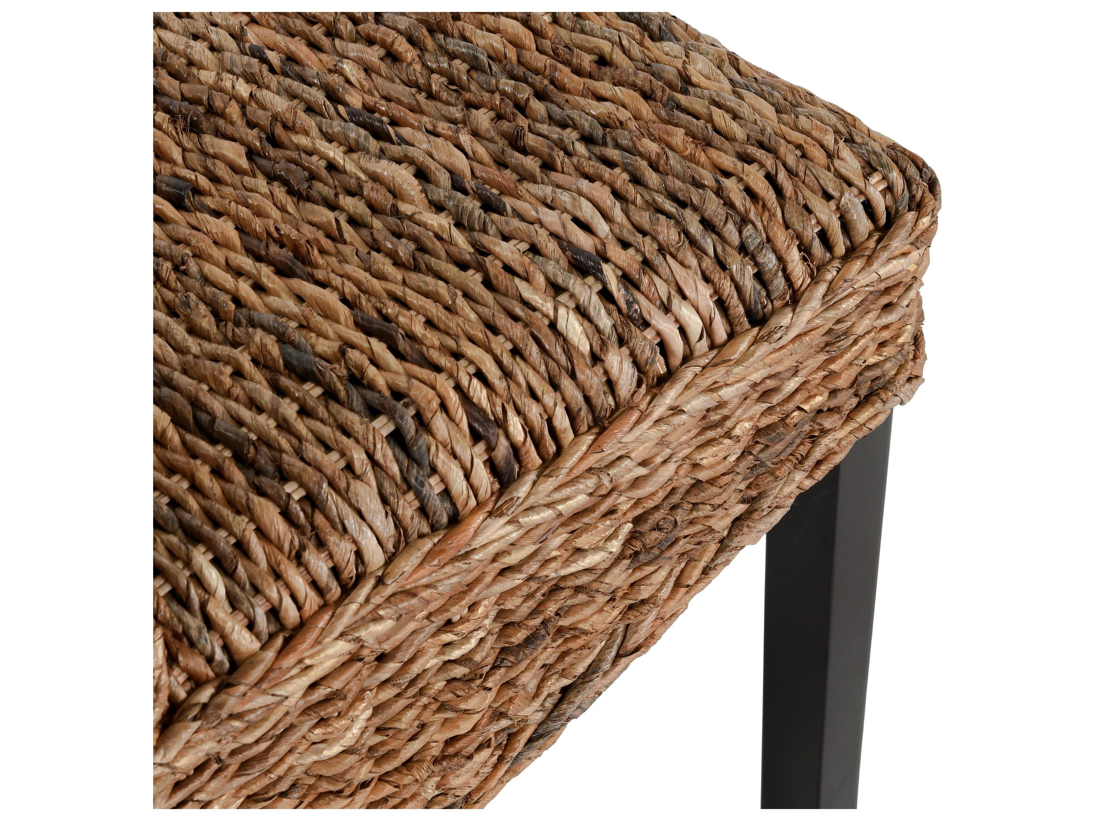 Classic Home Kirana Mahogany Wood Black Armless Dining Chair Set of 2