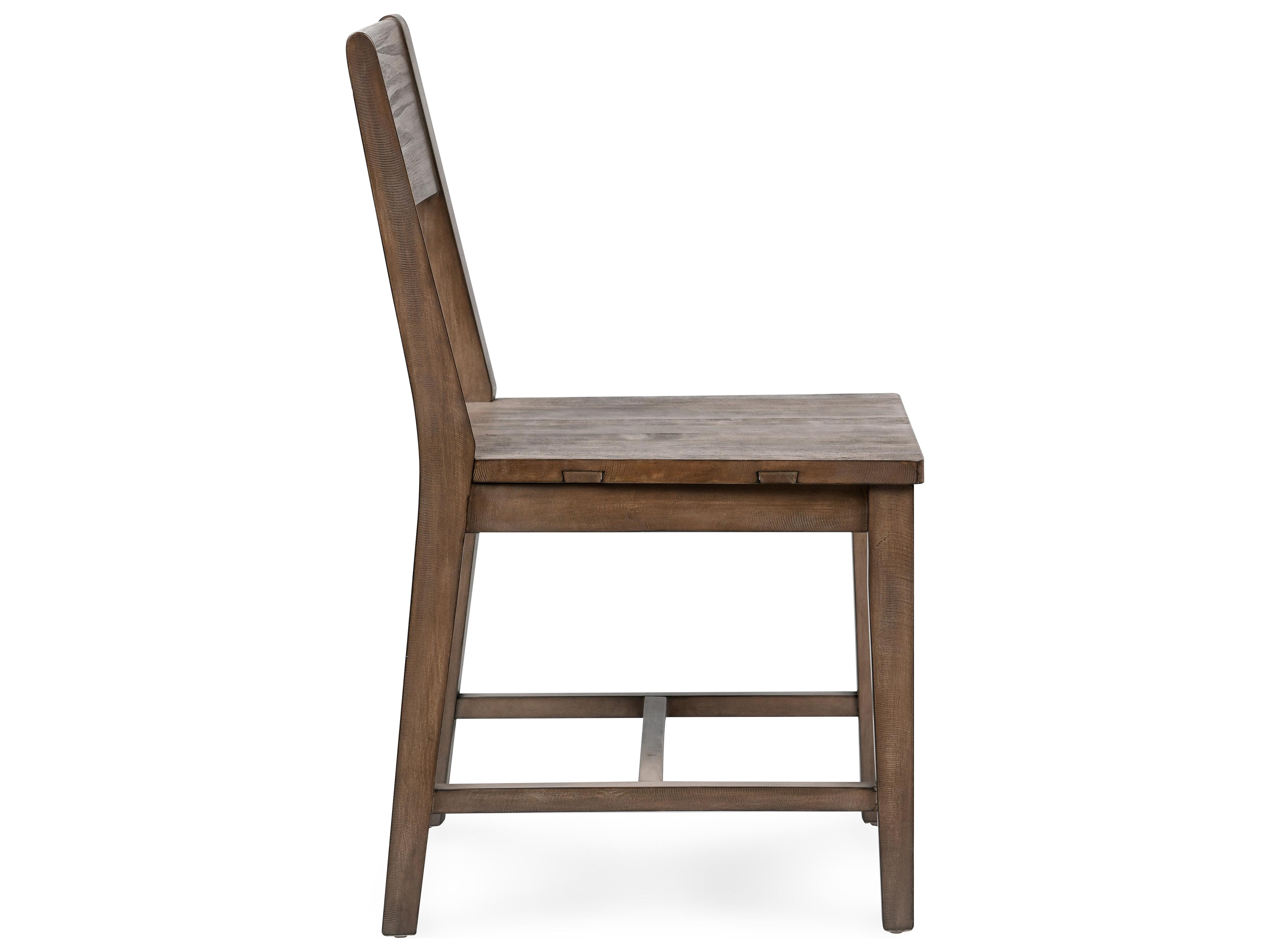 Classic Home Ollie Pine Wood Brown Armless Dining Chair Set of 2