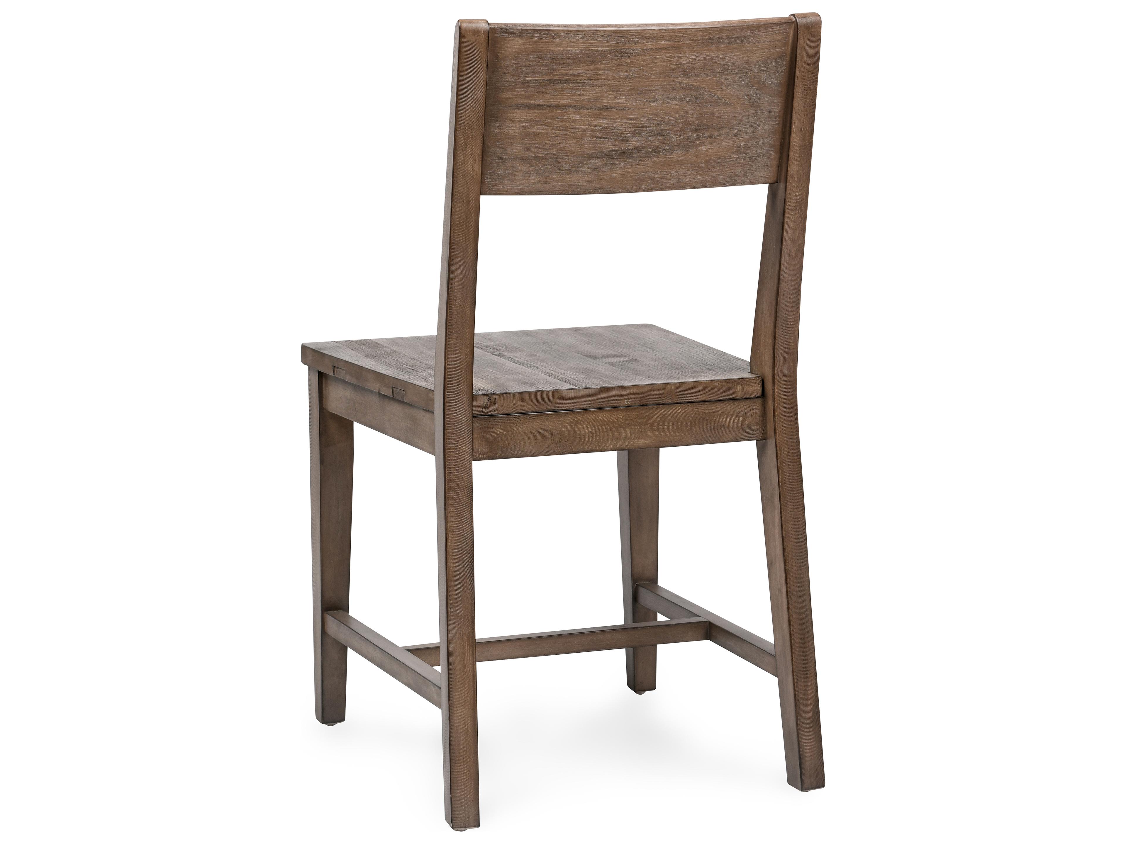 Classic Home Ollie Pine Wood Brown Armless Dining Chair Set of 2