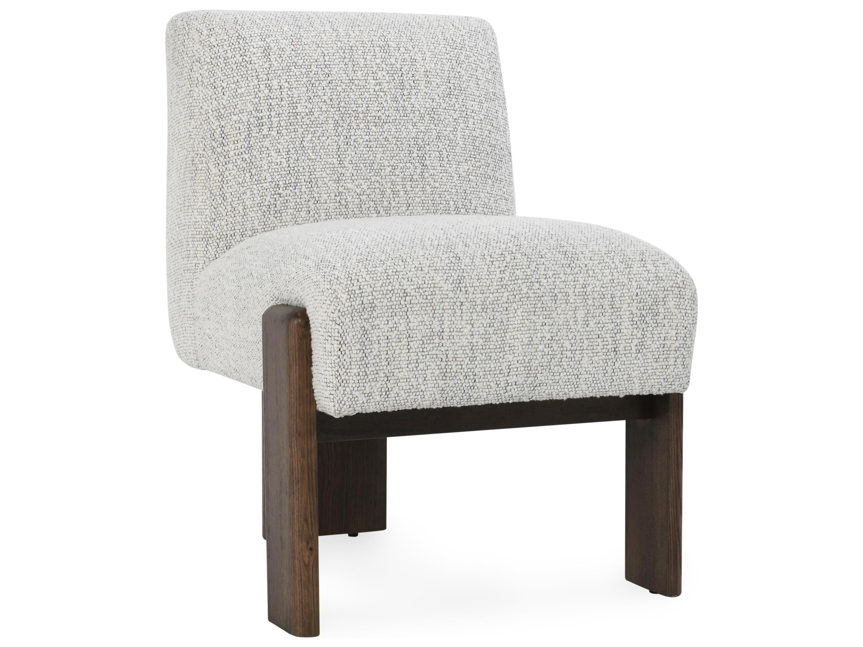 Classic Home Chelsea Ash Wood Brown Upholstered Armless Dining Chair
