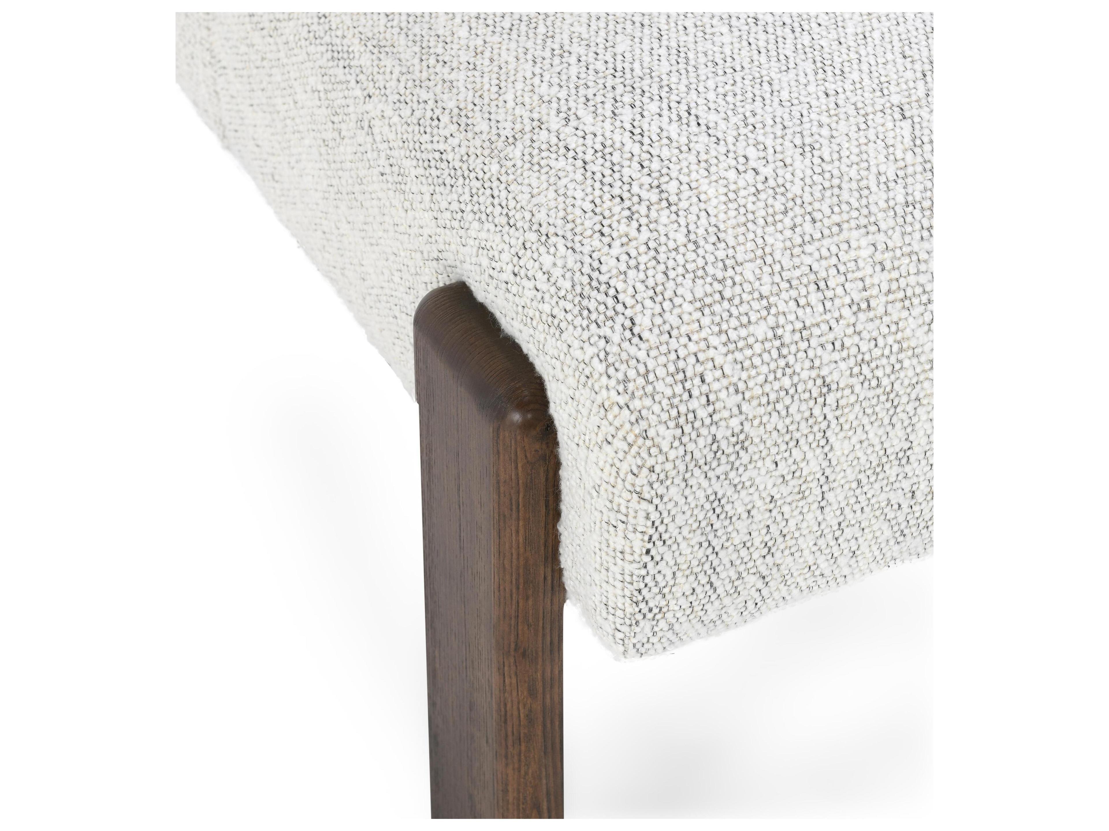 Classic Home Chelsea Ash Wood Brown Upholstered Armless Dining Chair