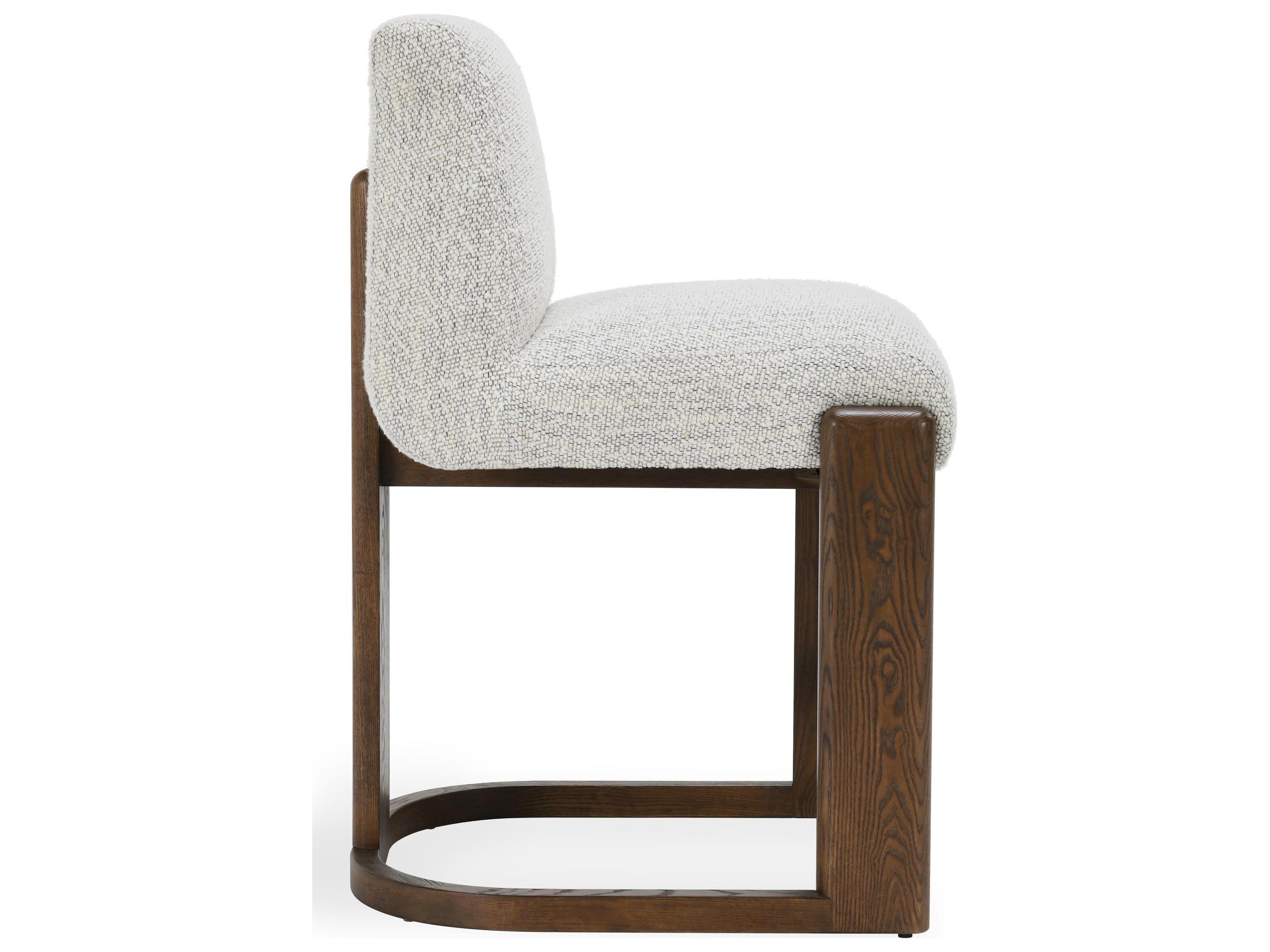 Classic Home Chelsea Ivory Upholstered Ash Wood Counter Stool
