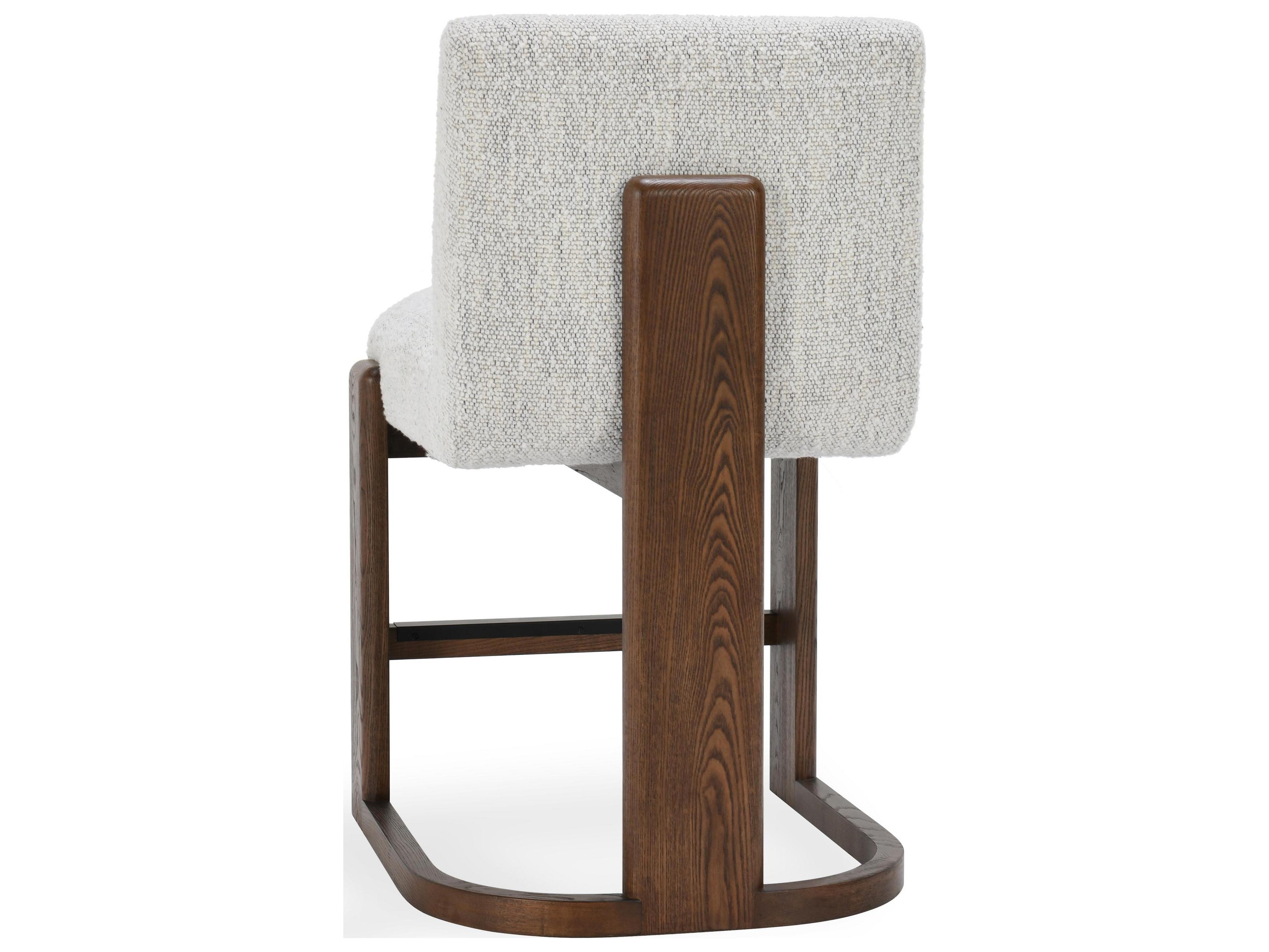 Classic Home Chelsea Ivory Upholstered Ash Wood Counter Stool