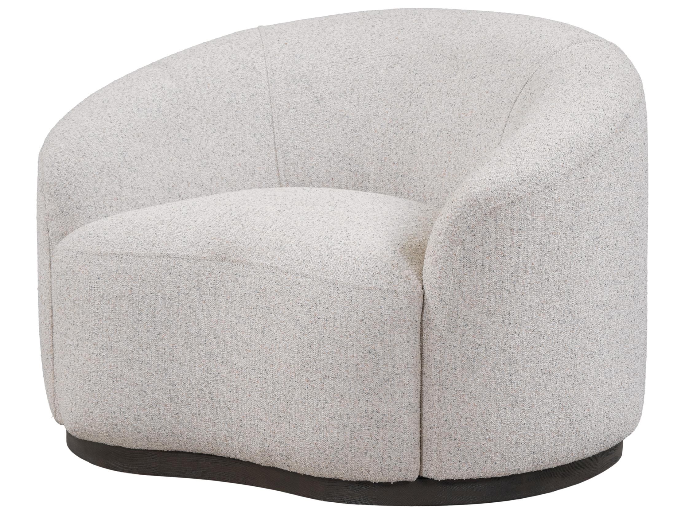 Classic Home Beverly Swivel White Accent Chair