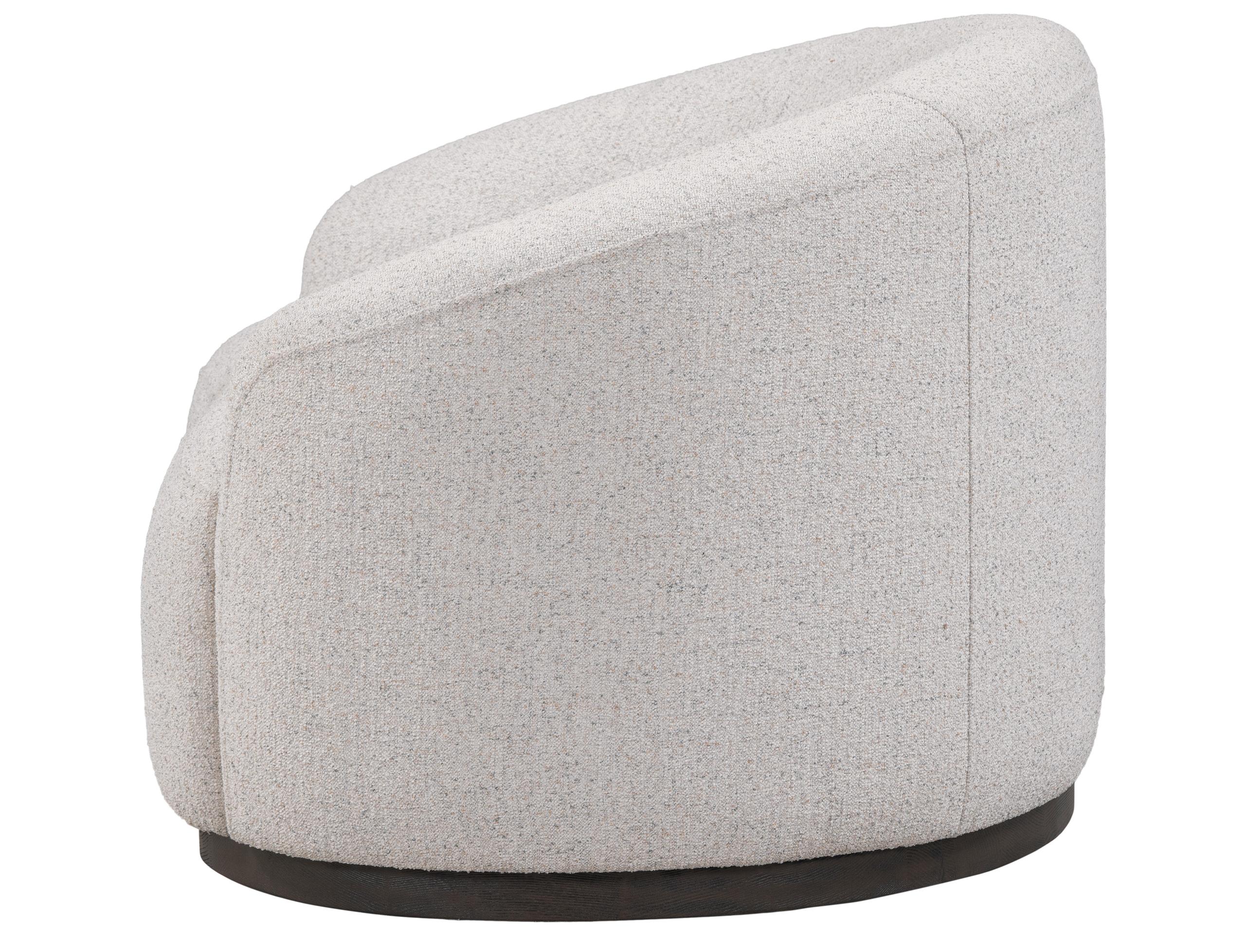 Classic Home Beverly Swivel White Accent Chair