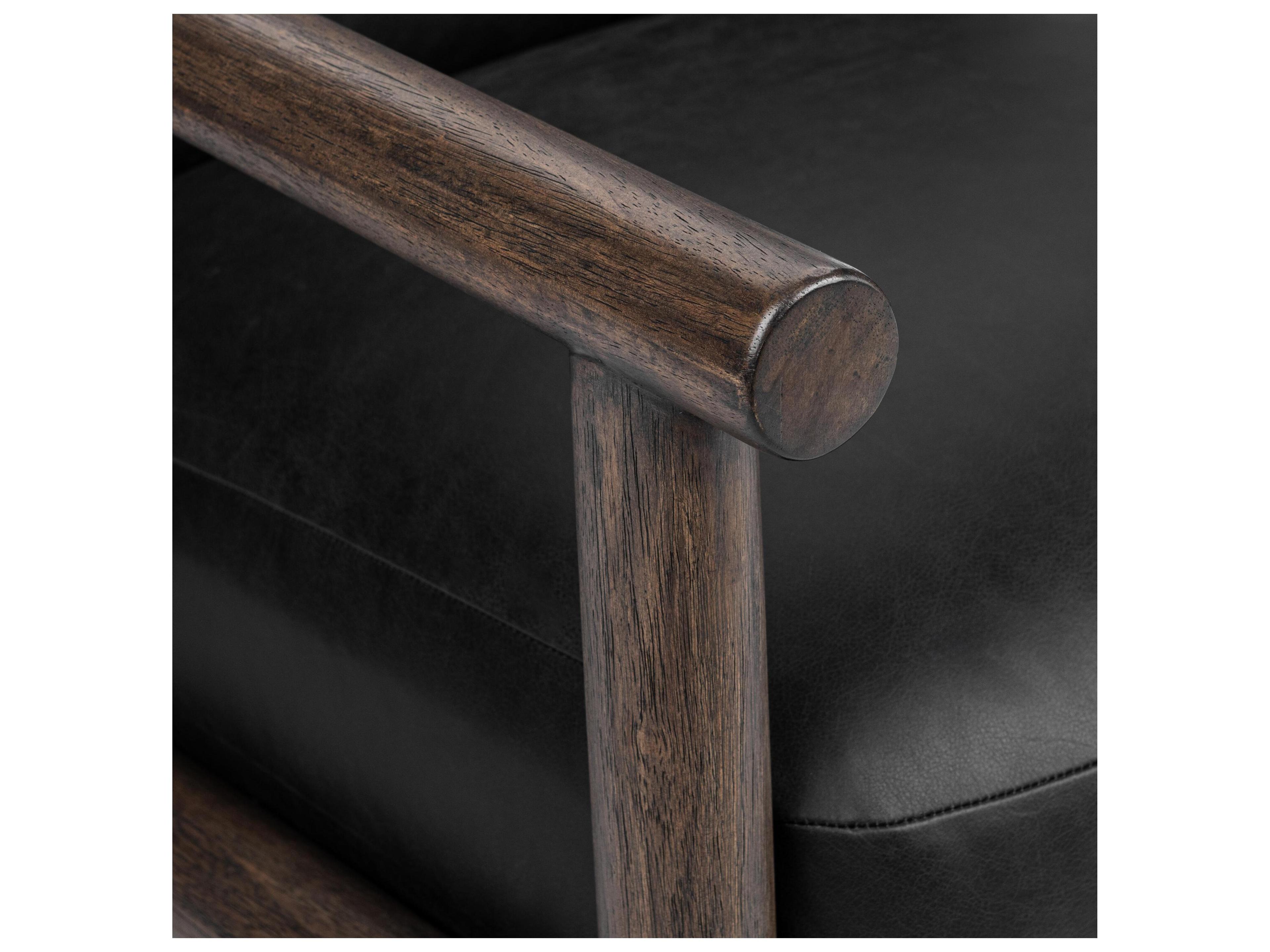 Classic Home Azoria Black Leather Accent Chair