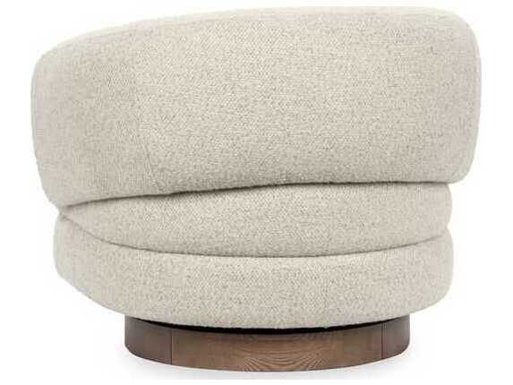 Classic Home Chassia Swivel Cream Accent Chair