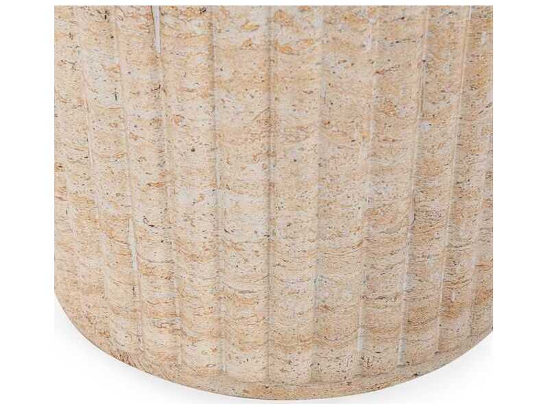 Classic Home Selah Beige Accent Stool