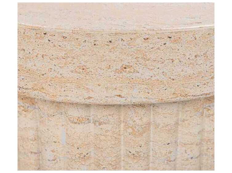 Classic Home Selah Beige Accent Stool