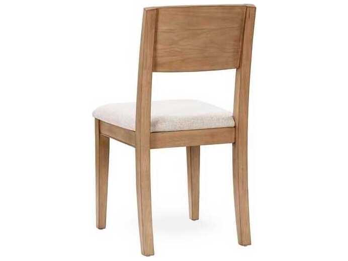 Classic Home Allegra Pine Wood Natural Upholstered Armless Dining Chair Set of 2