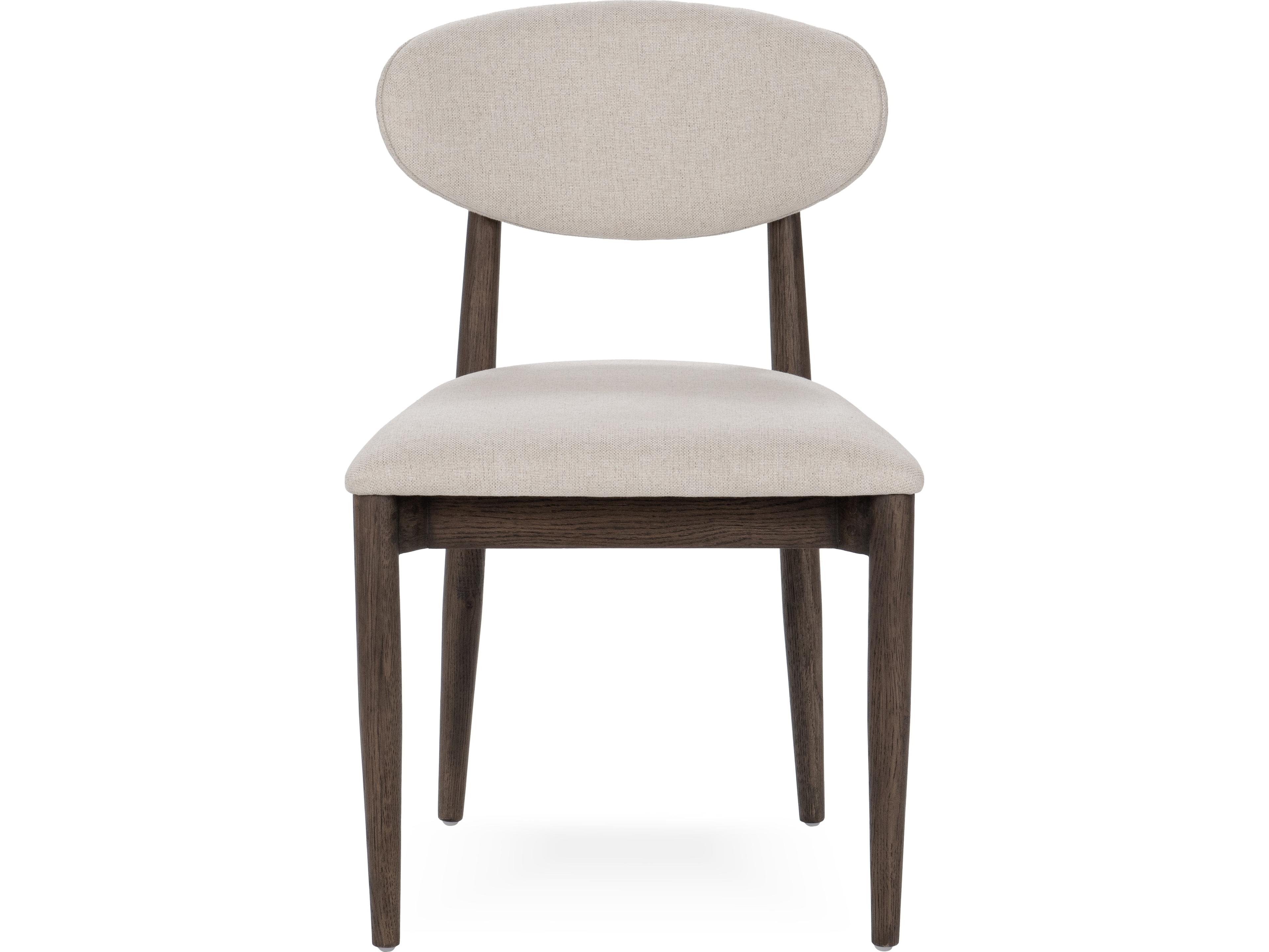 Classic Home Tiber Oak Wood Brown Upholstered Armless Dining Chair