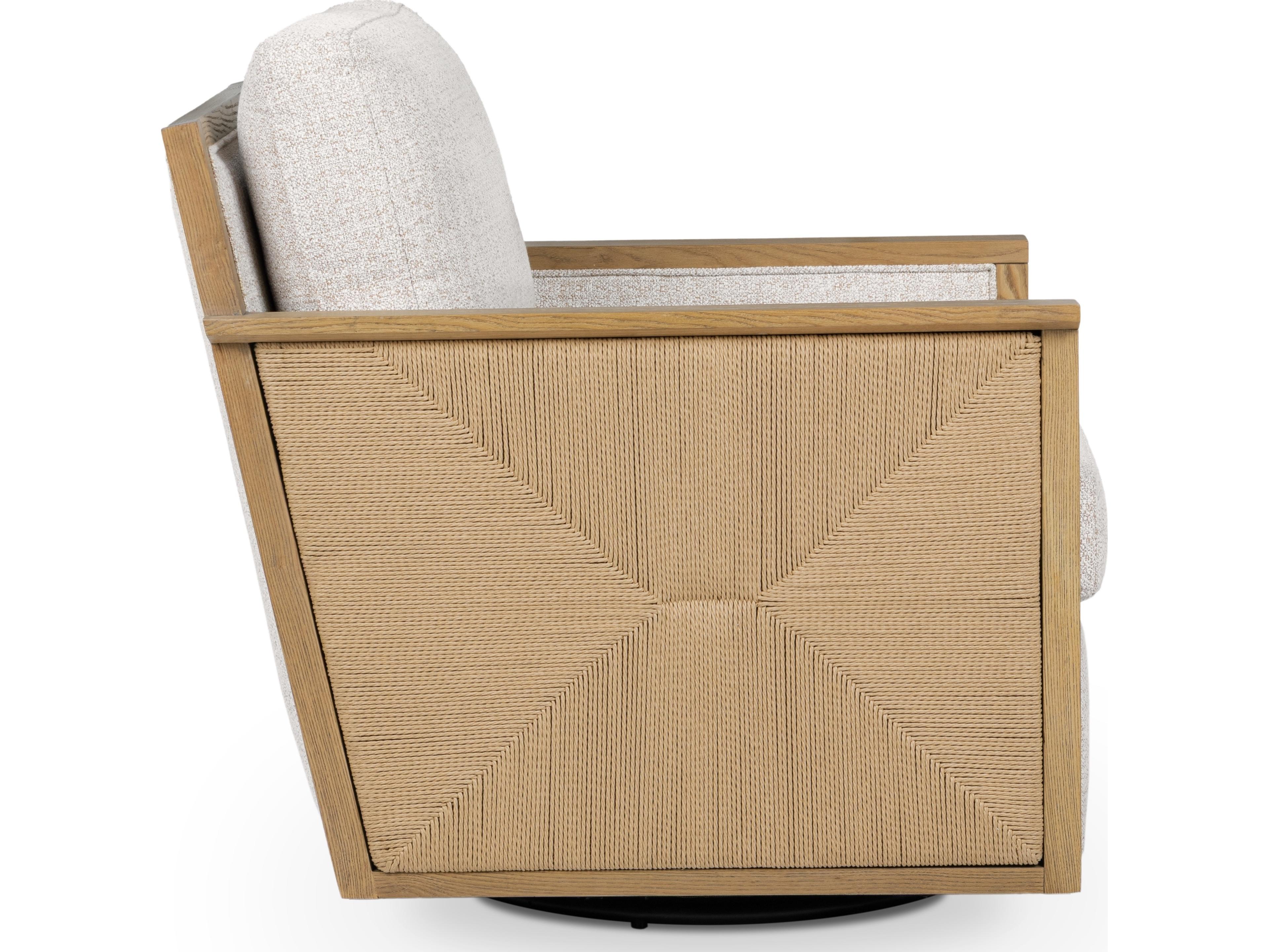 Classic Home Norman Swivel Beige Accent Chair