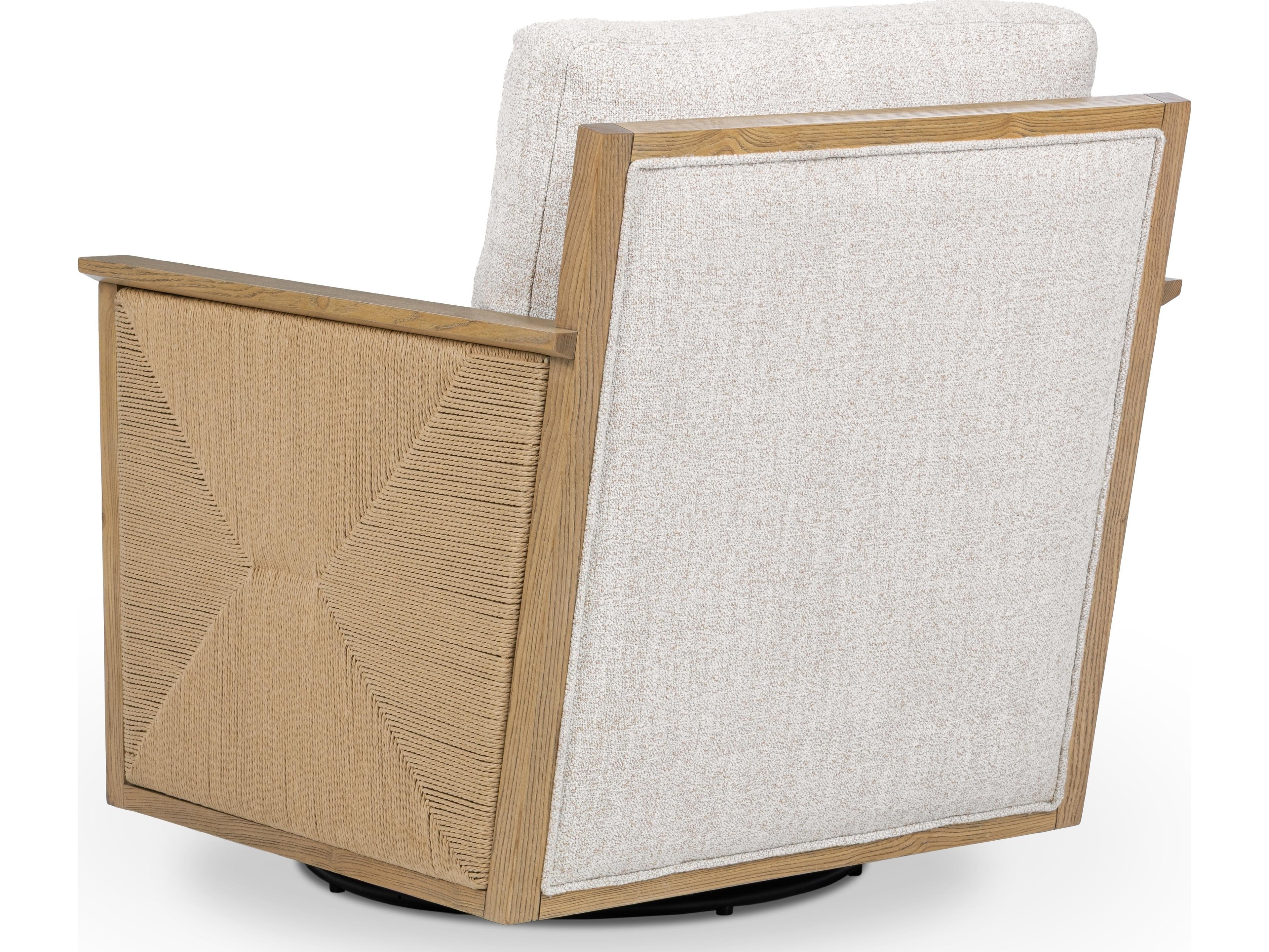 Classic Home Norman Swivel Beige Accent Chair