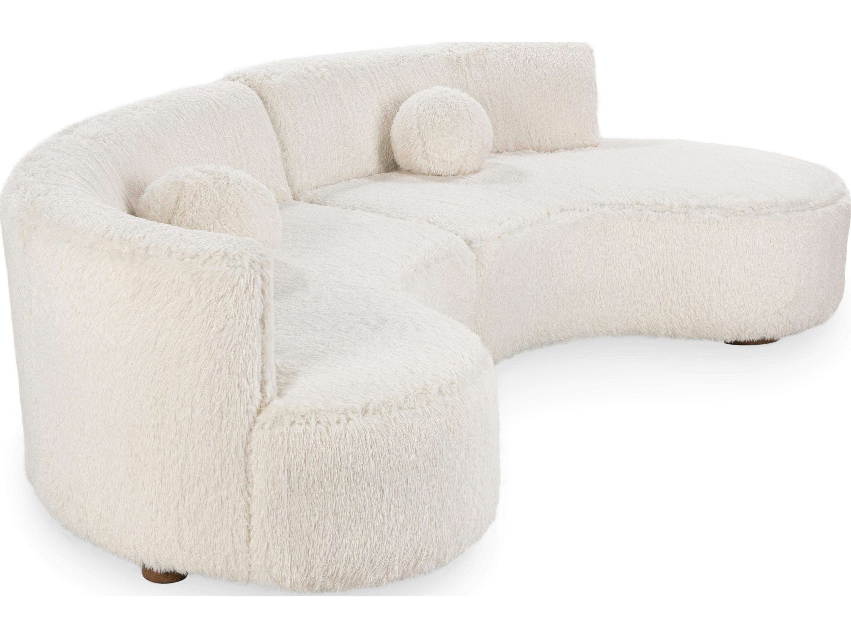 Classic Home Octavia Cream Upholstered Sectional Sofa