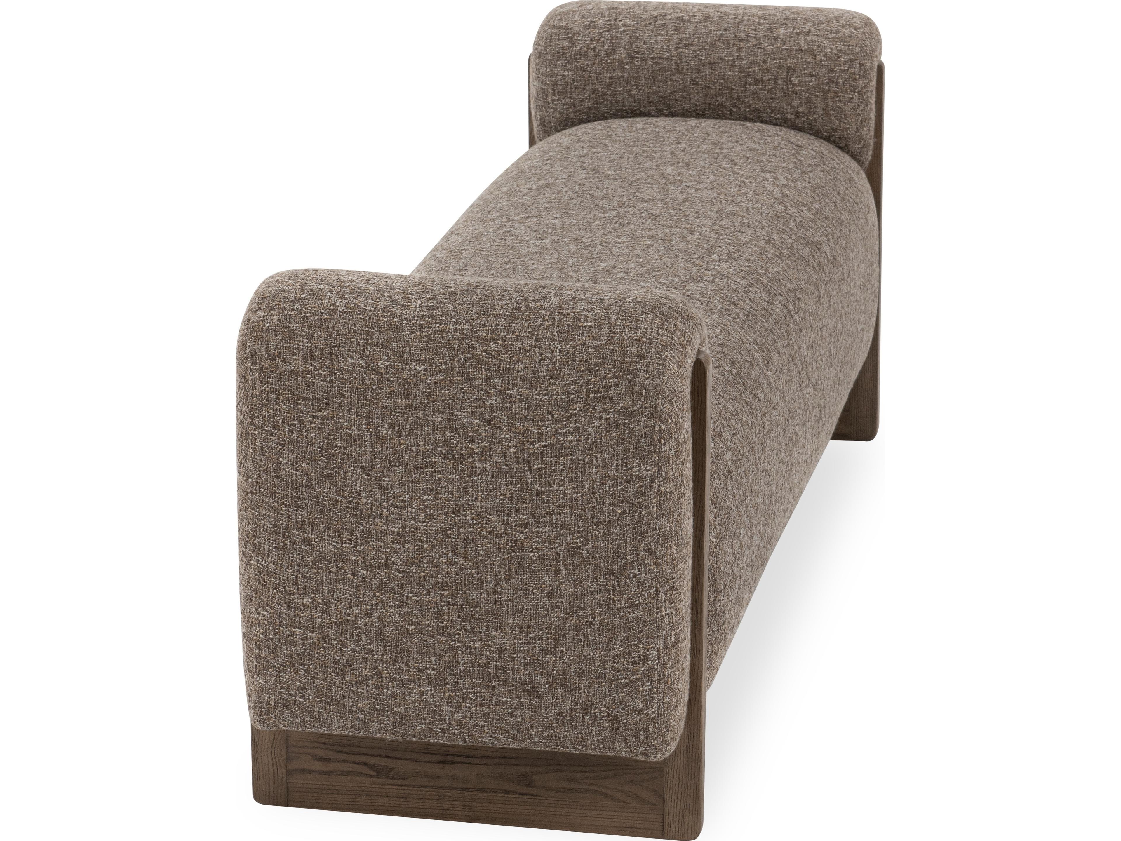 Classic Home Sierra Bronzed Cocoa Brown Upholstered Ottoman