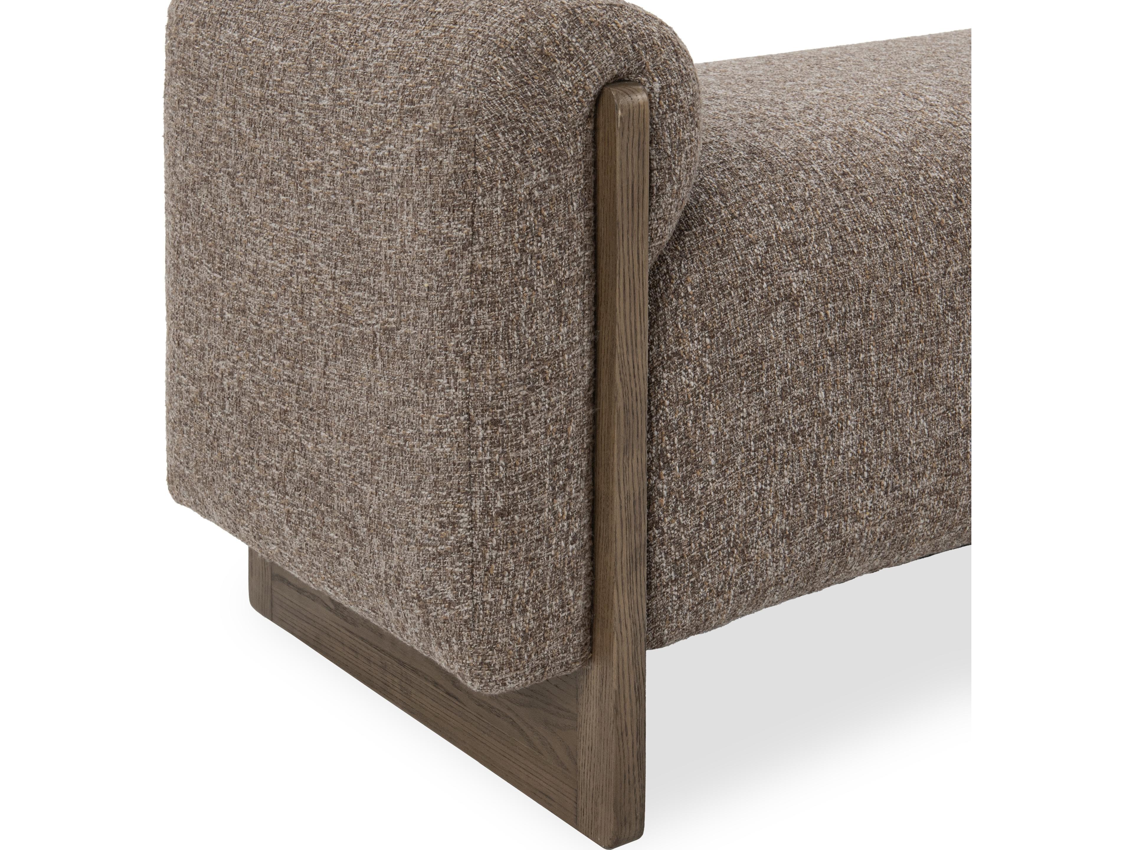 Classic Home Sierra Bronzed Cocoa Brown Upholstered Ottoman